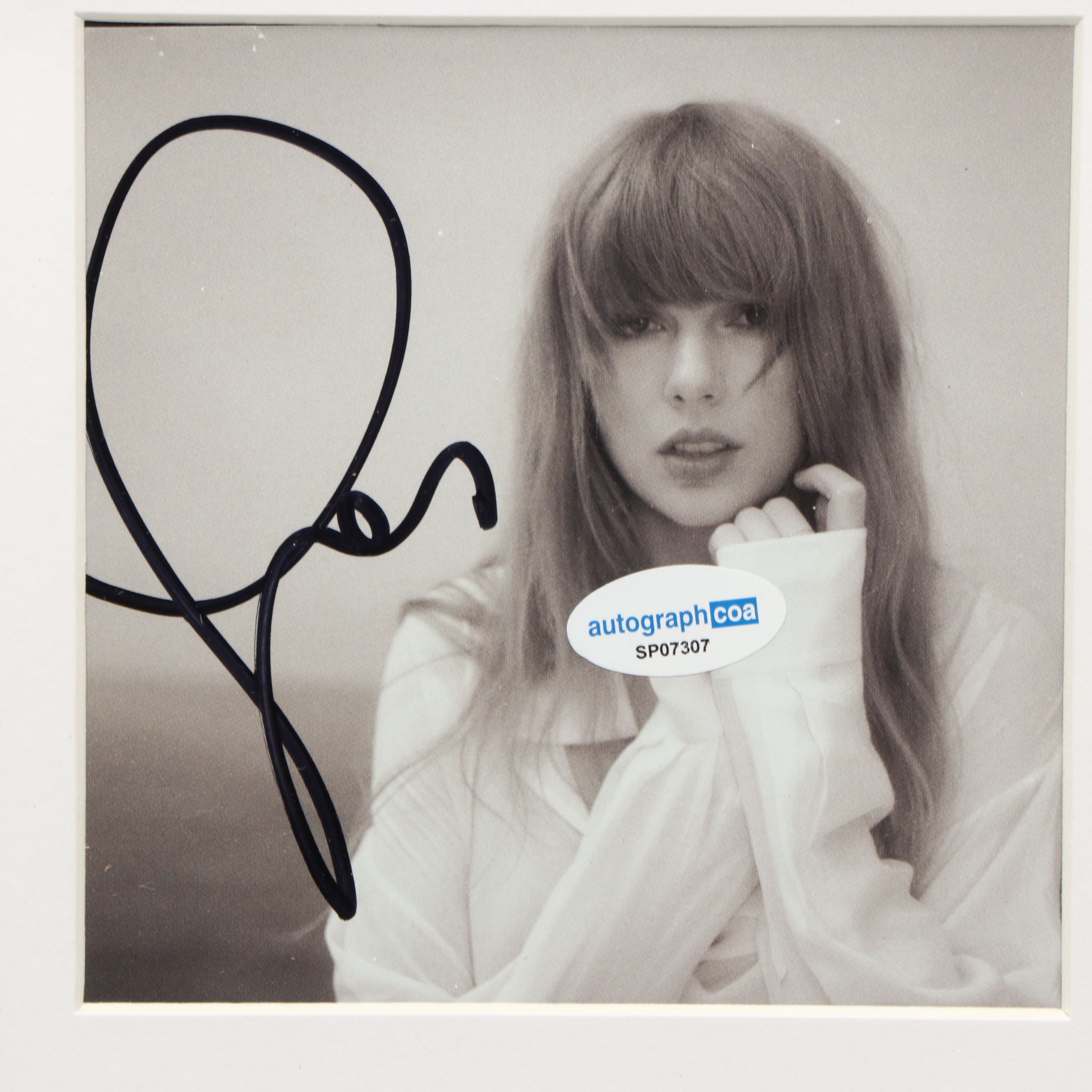 Taylor Swift Signed "The Tortured Poets Department" CD Card in Frame