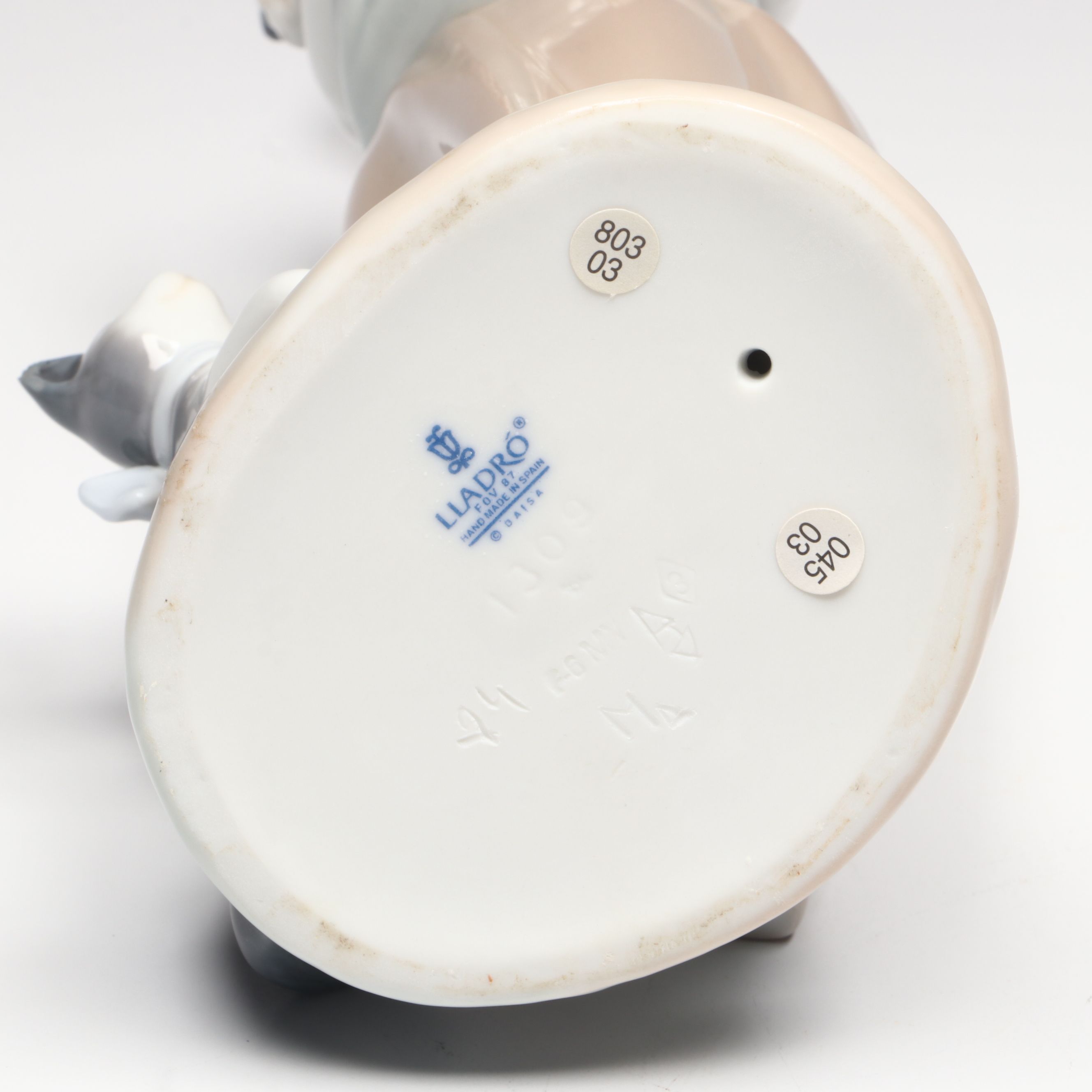 Lladró "Following Her Cats" Porcelain Figurine and Annual Porcelain Bells