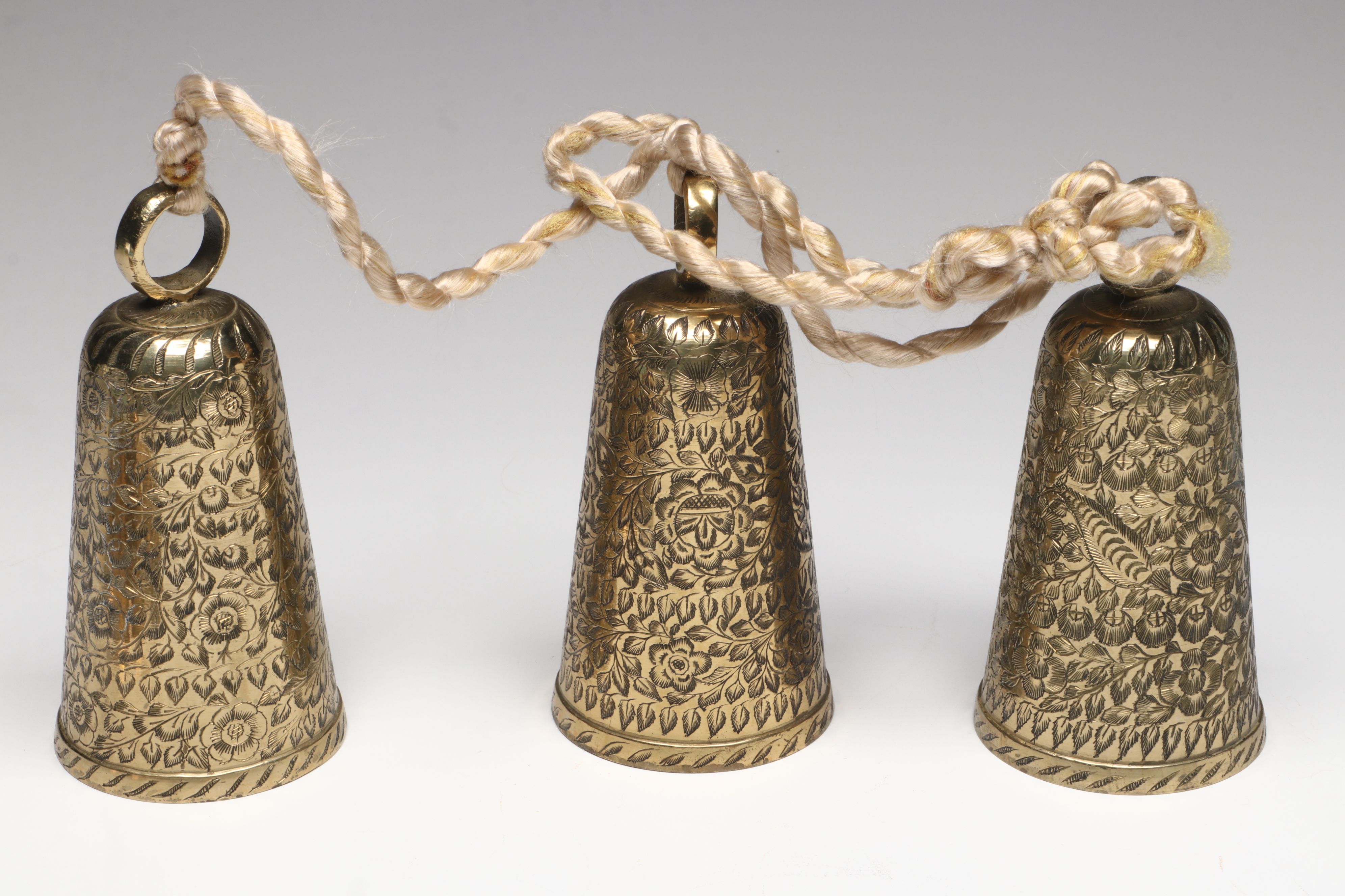 Elephant Claw and More Indian Chased Brass Bells