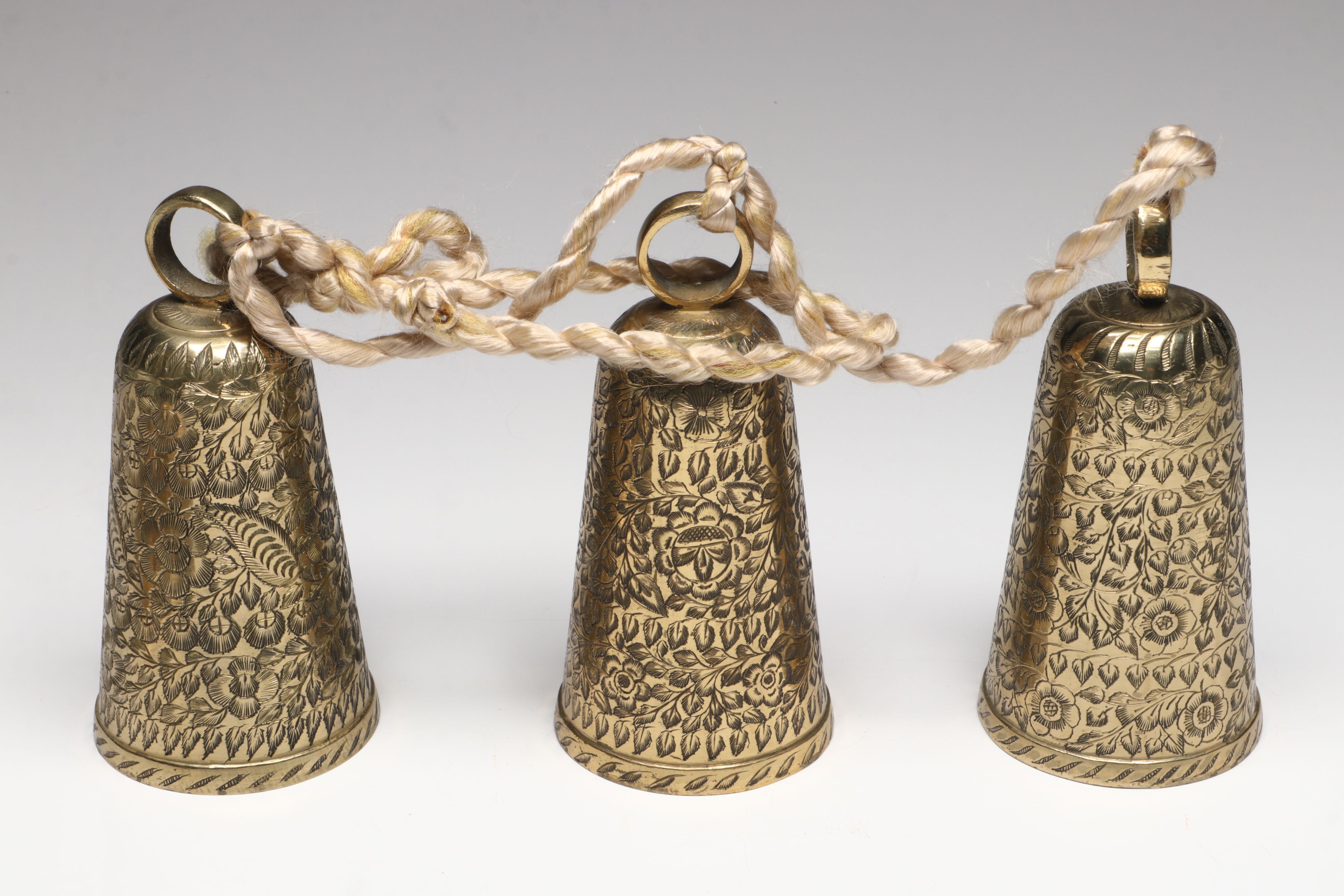 Elephant Claw and More Indian Chased Brass Bells