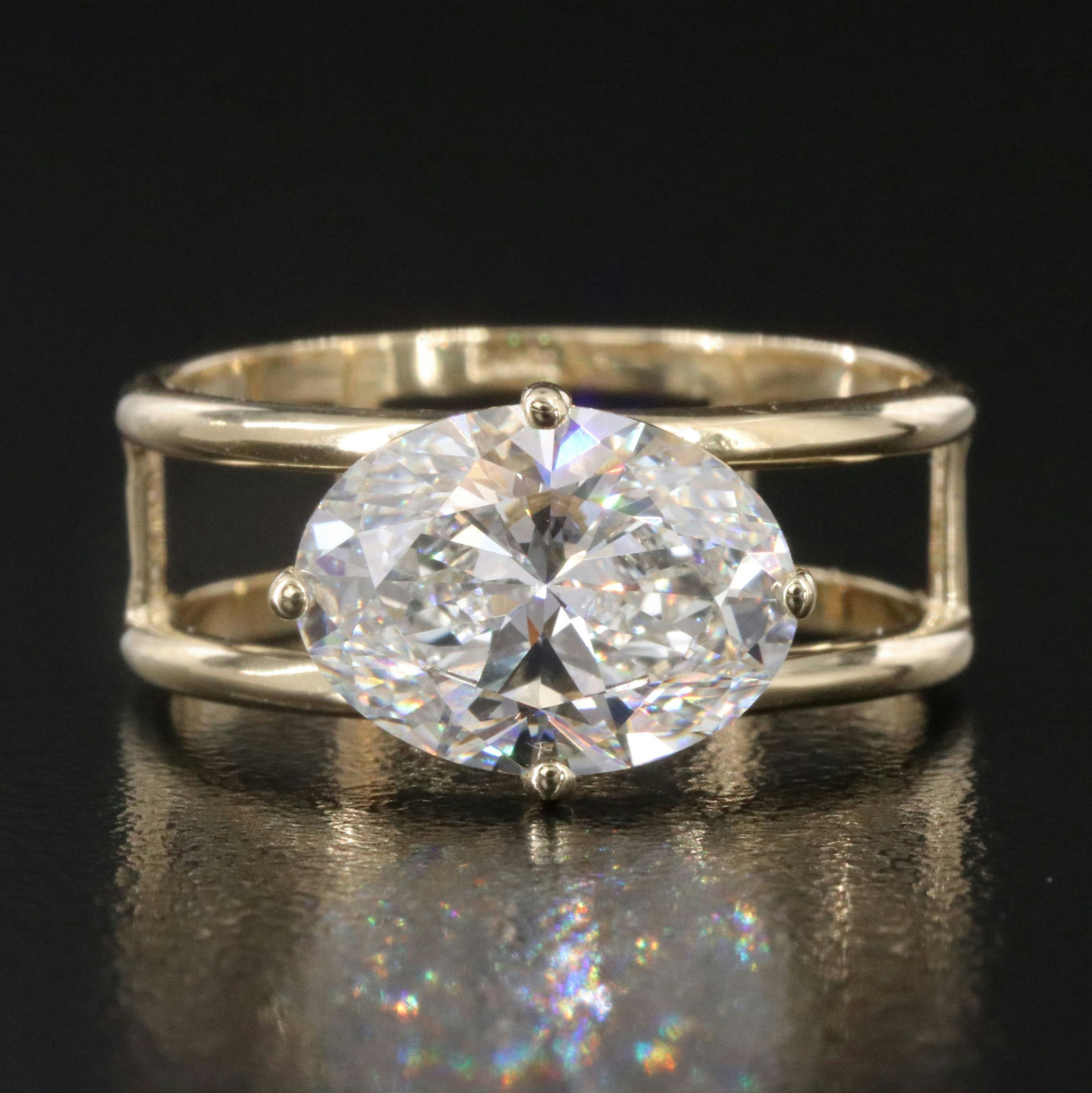 14K 3.04 CT Lab Grown Diamond Ring with IGI Report