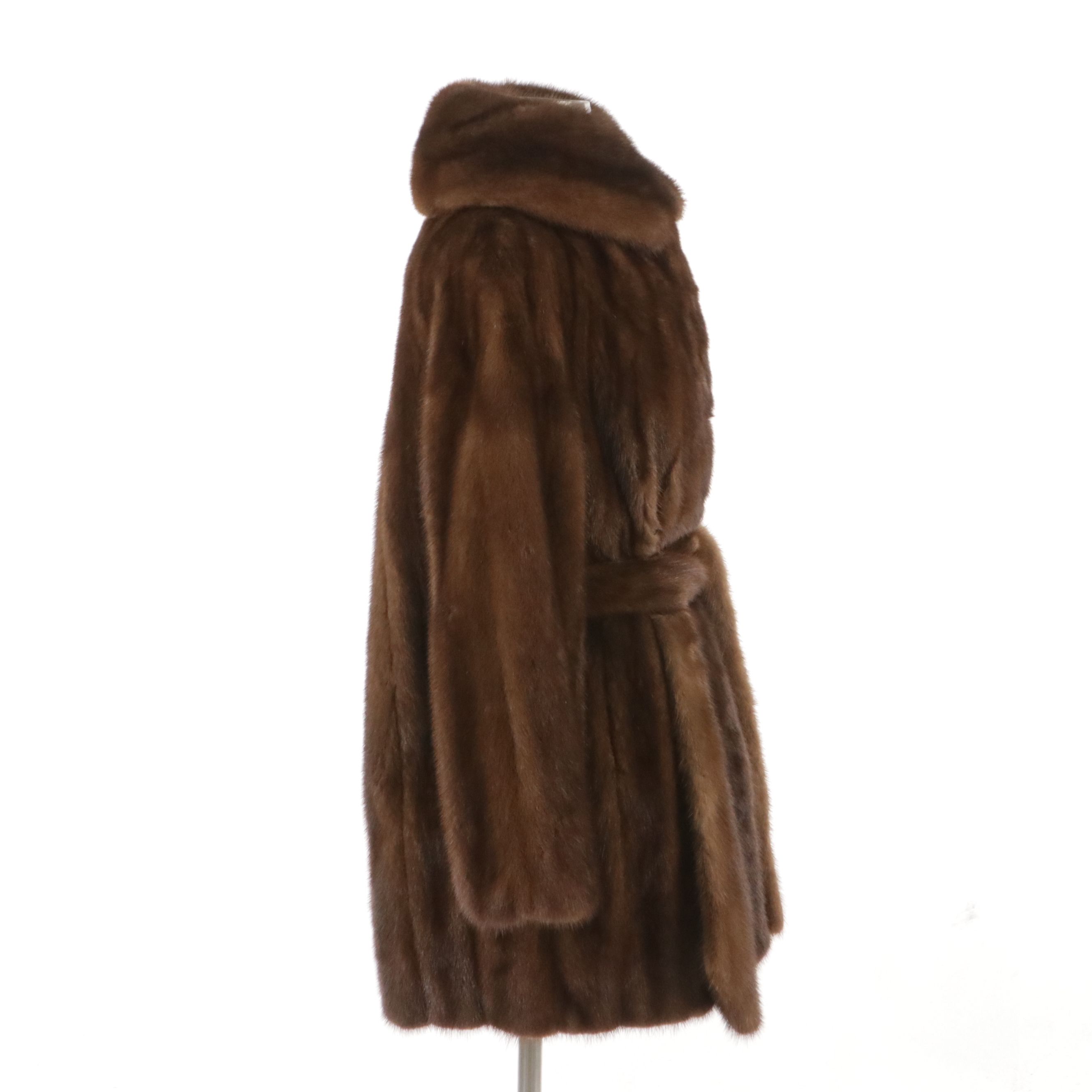 Belted Mink Fur Stroller Coat from Lowenthal's Furs, circa 1970