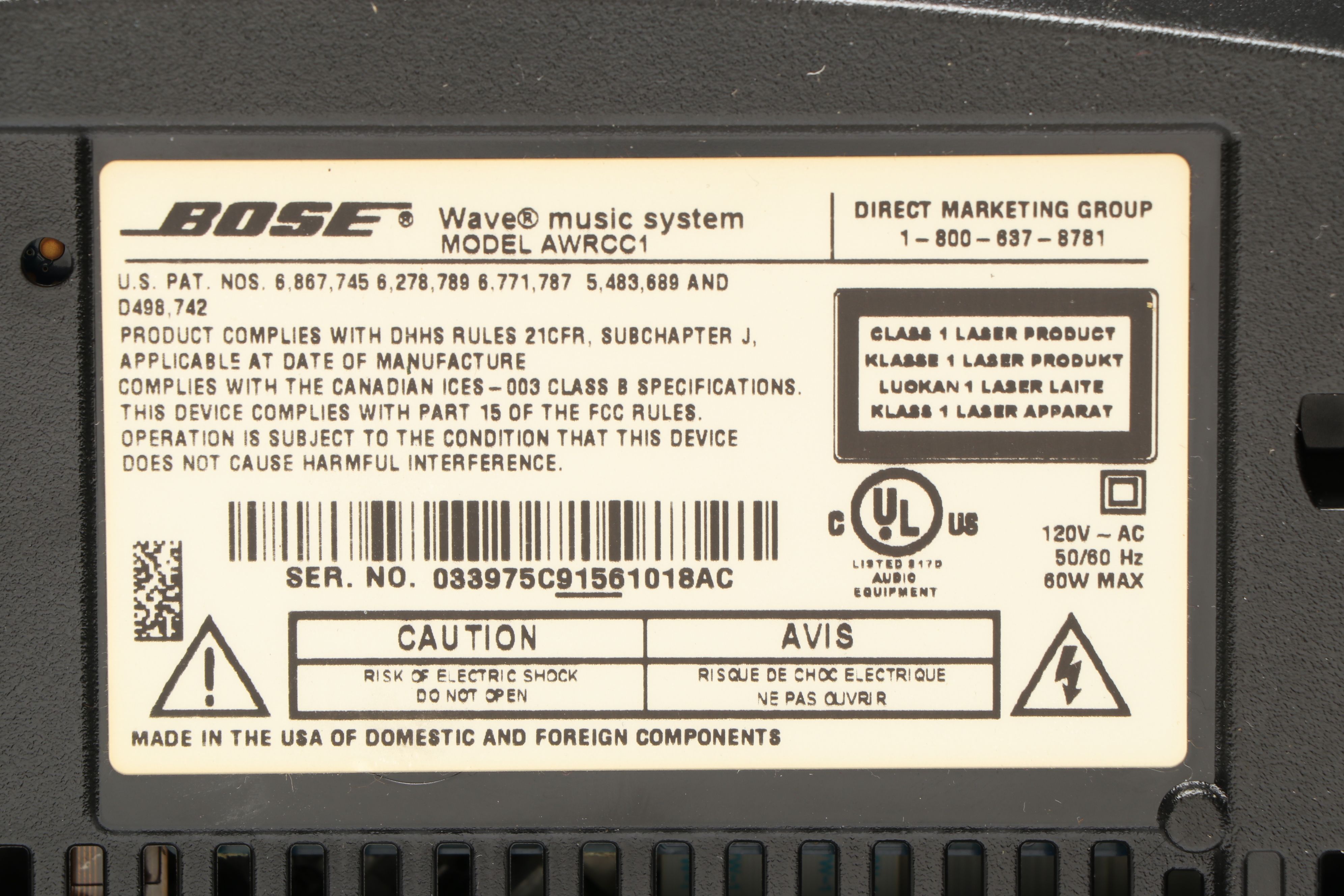 Bose Wave Music System Radio and CD Player, 2009