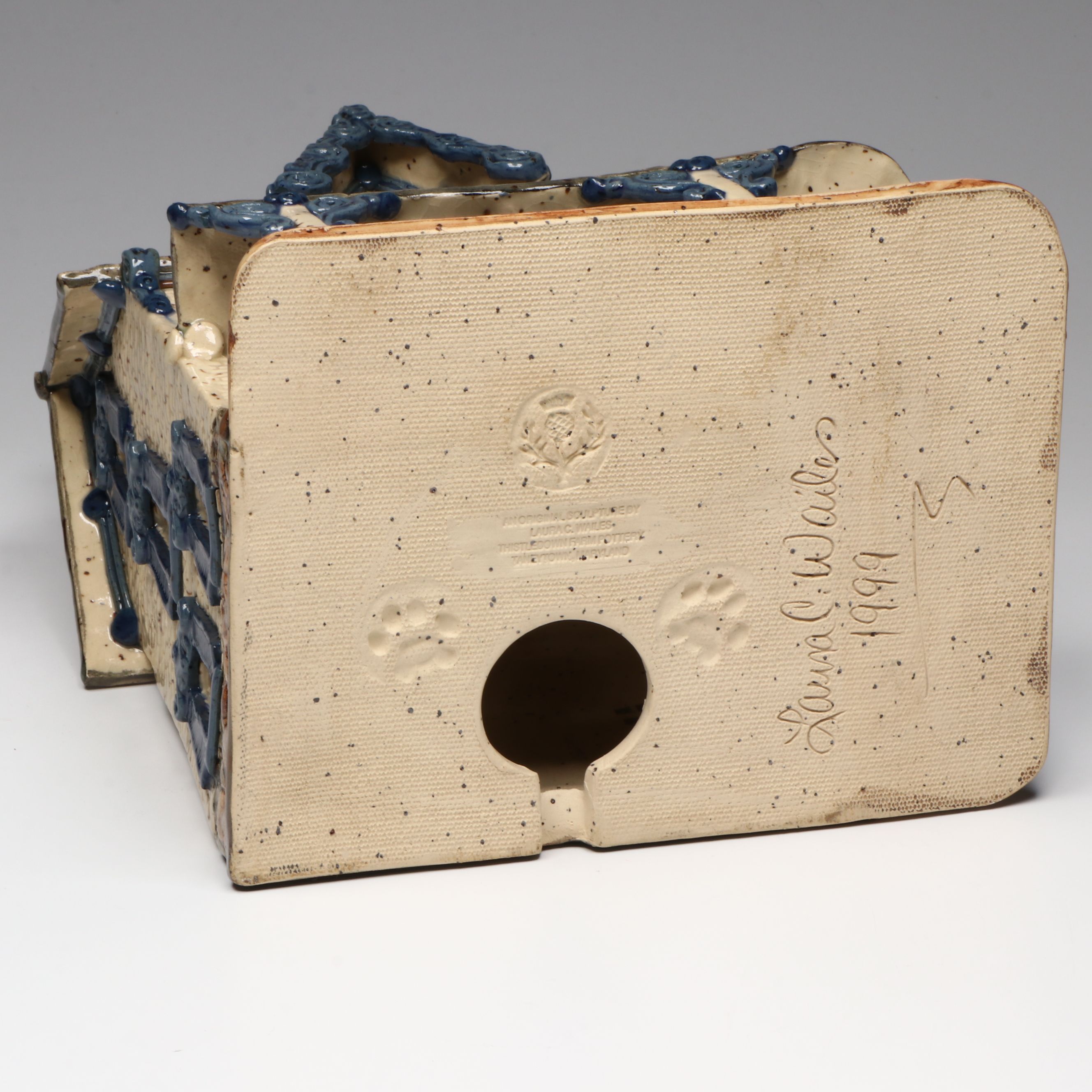 Clocktower, Farmhouse and Tudor Cottage Ceramic Village Candle Holders