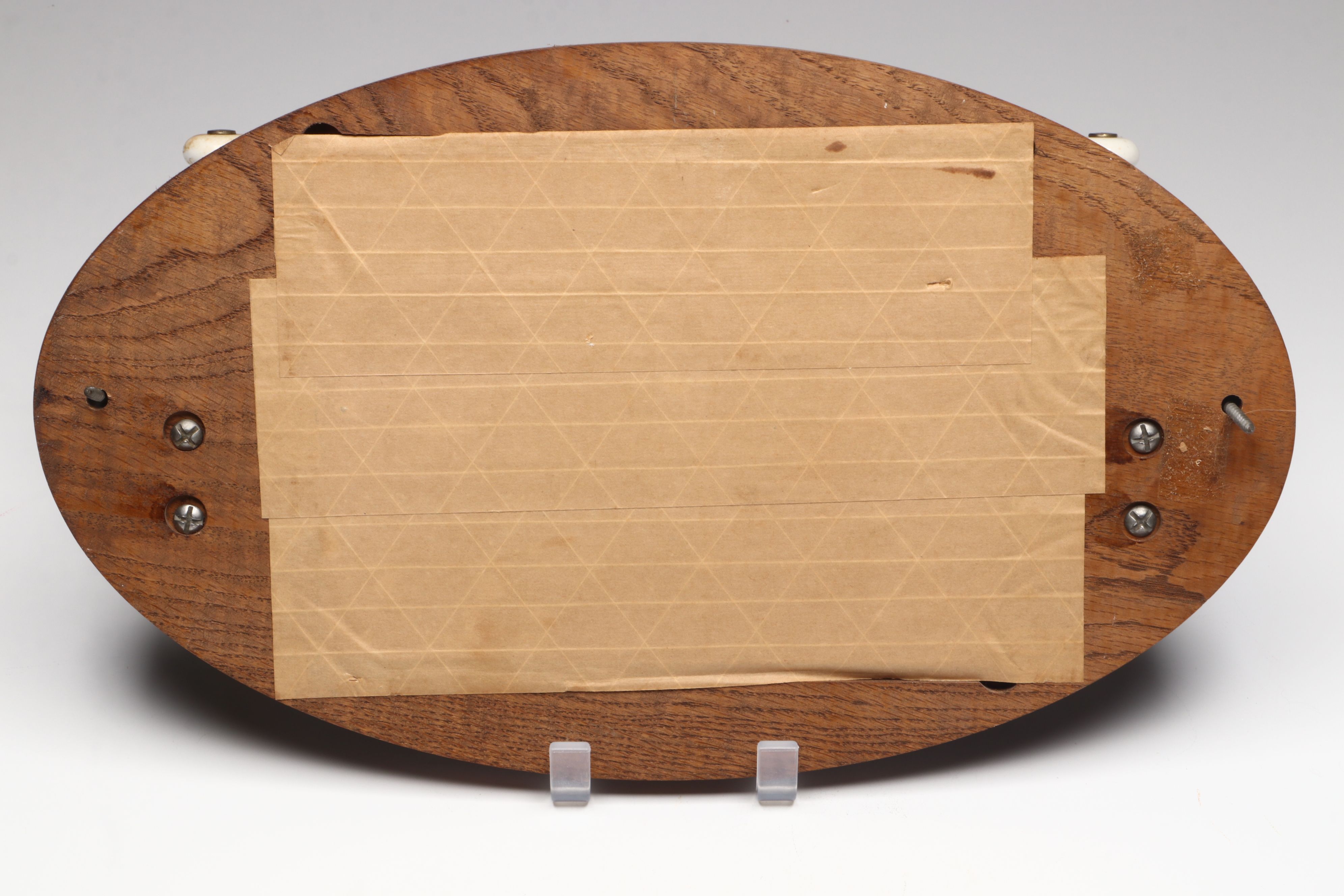 Stones & Sons Blackburn Wood Cased Wall Clock with Mirrored Wall Hat Rack