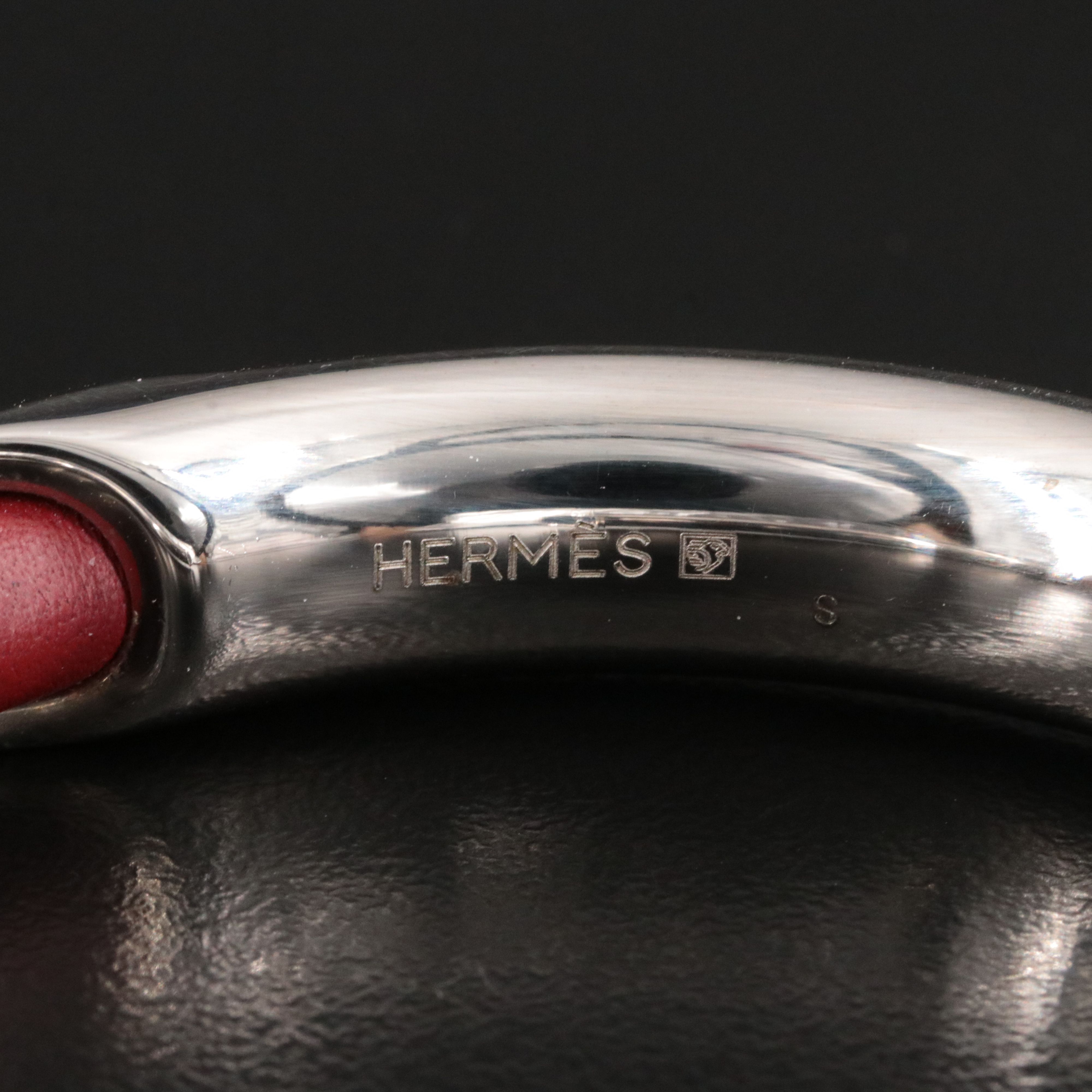 Hermès Kyoto Leather Inlay Cuff