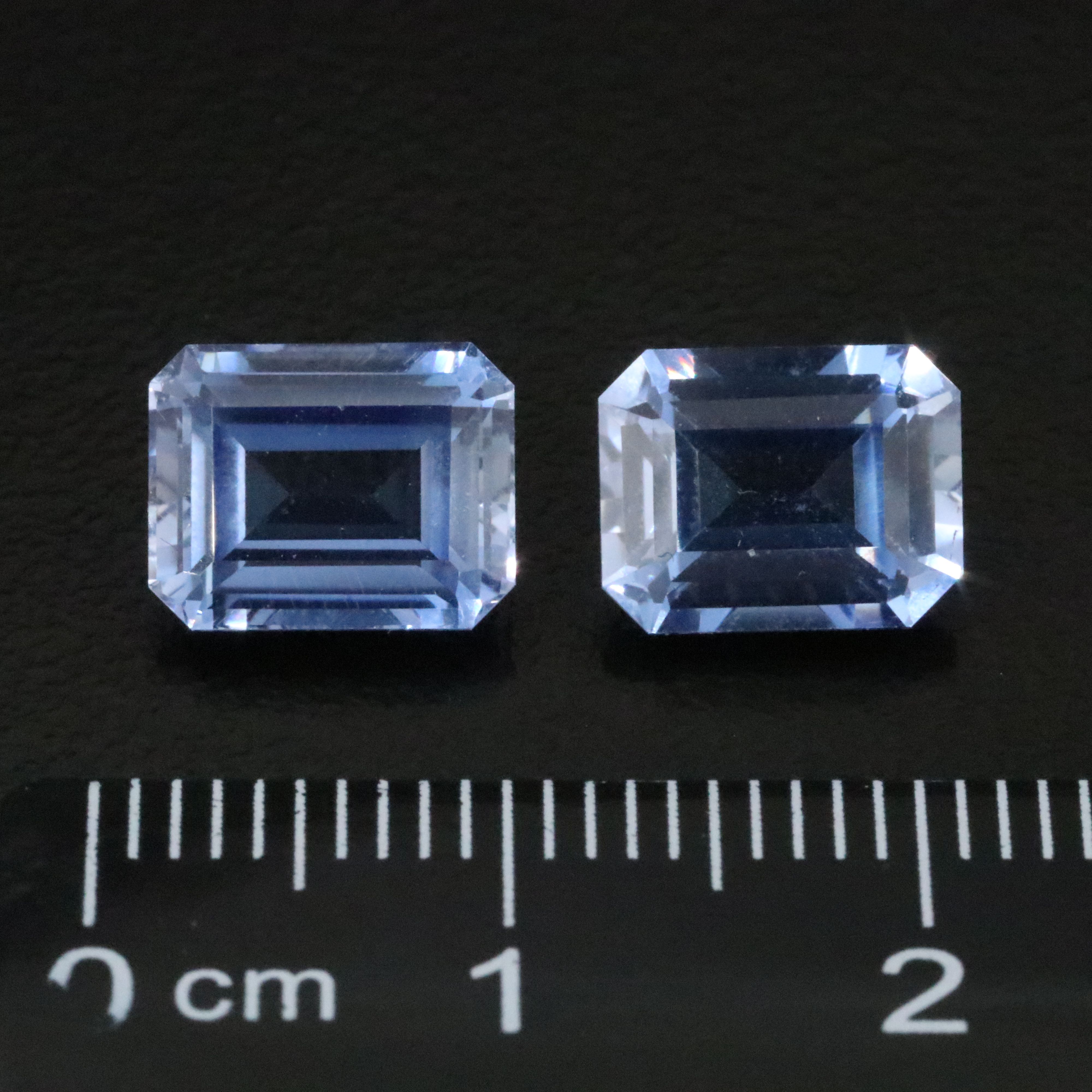 Loose 6.65 CTW Matched Lab Grown Sapphire Pair