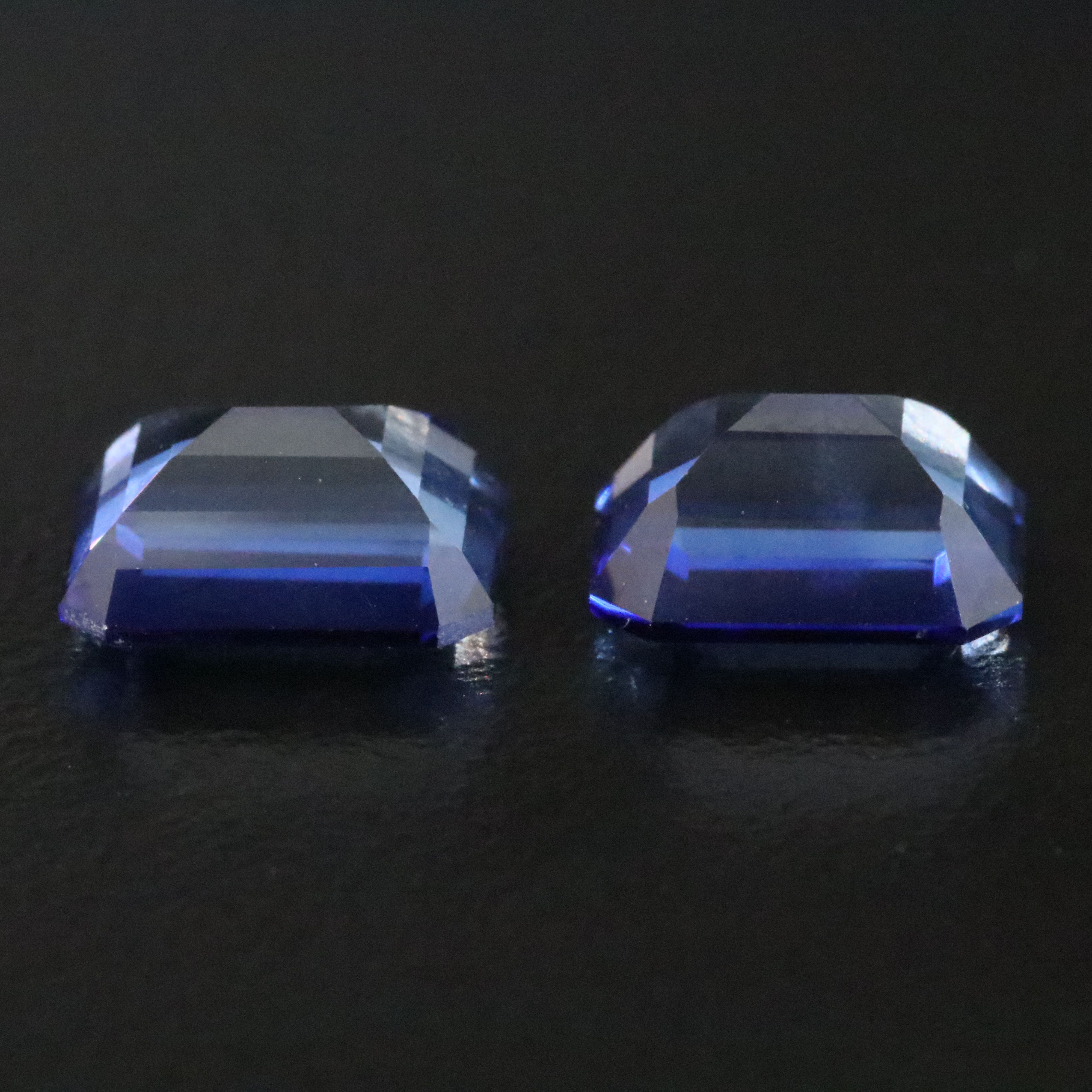 Loose 6.65 CTW Matched Lab Grown Sapphire Pair