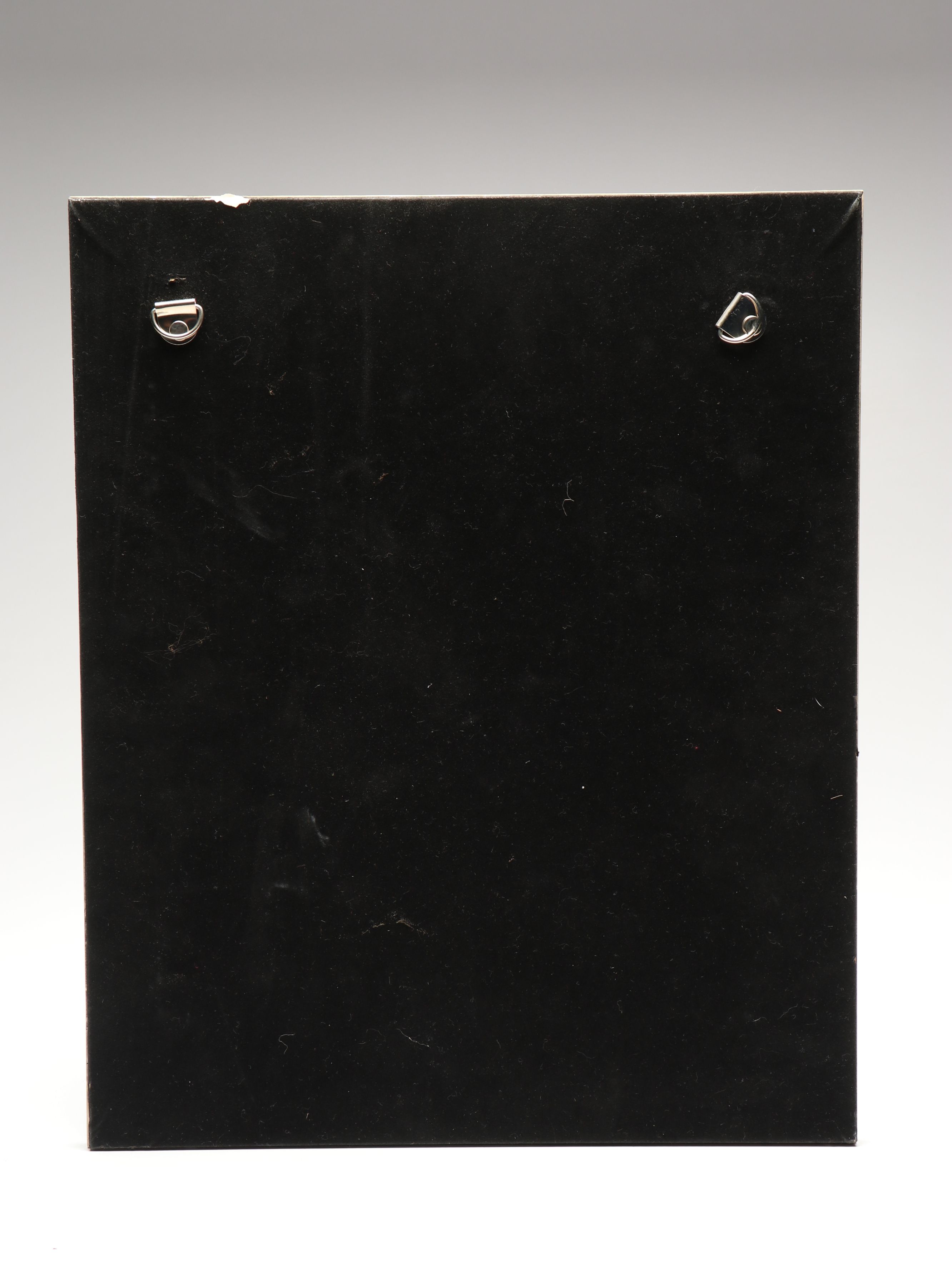 Longwy Enamel Style Composite Floral Cat Wall Hanging