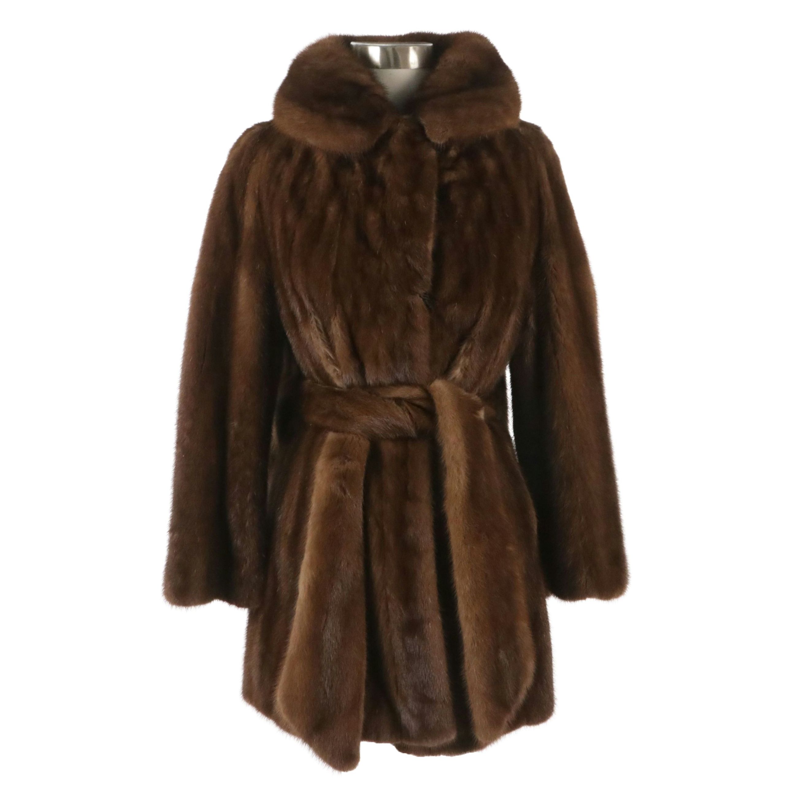 Belted Mink Fur Stroller Coat from Lowenthal's Furs, circa 1970