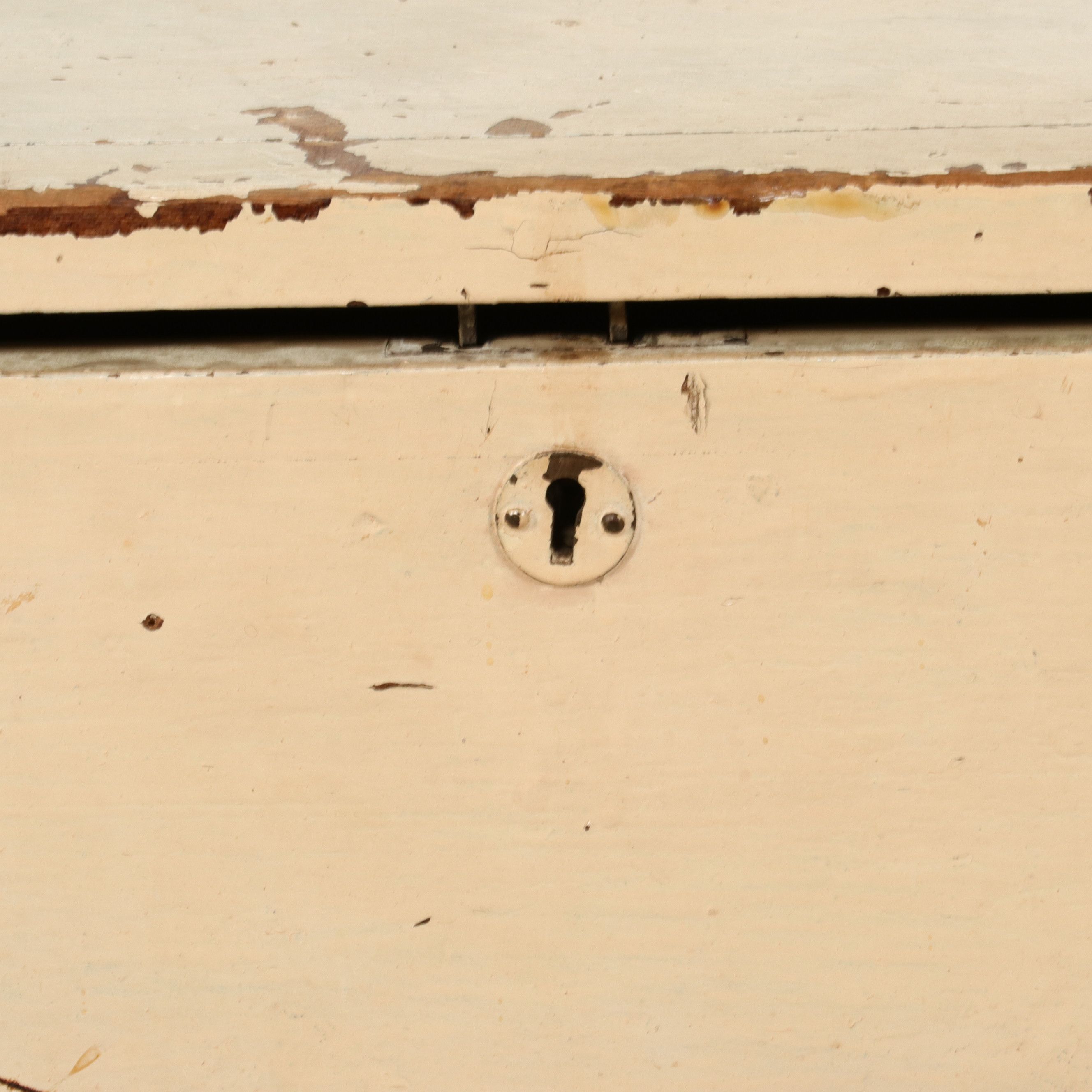 Vintage Painted Storage Chest on Casters