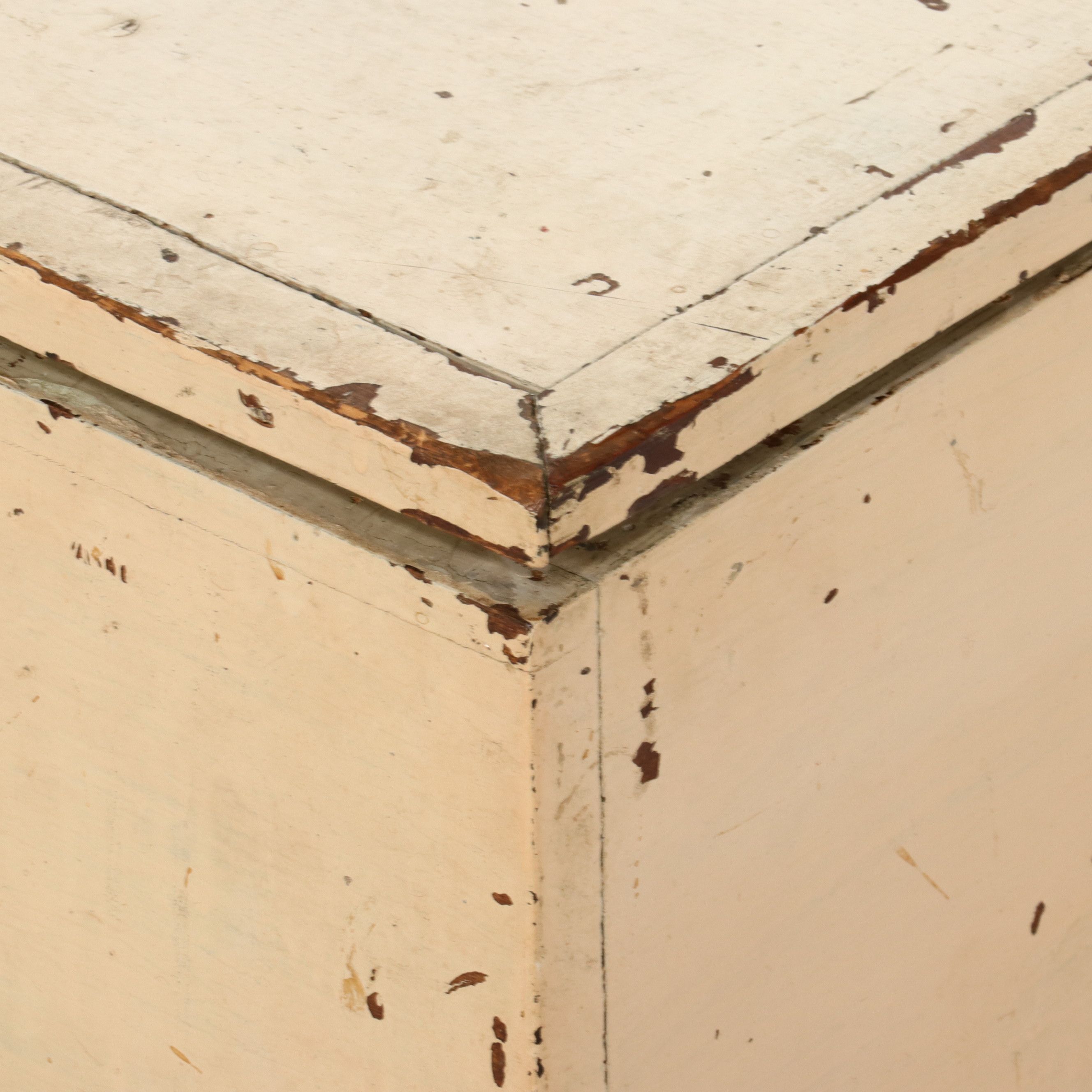 Vintage Painted Storage Chest on Casters