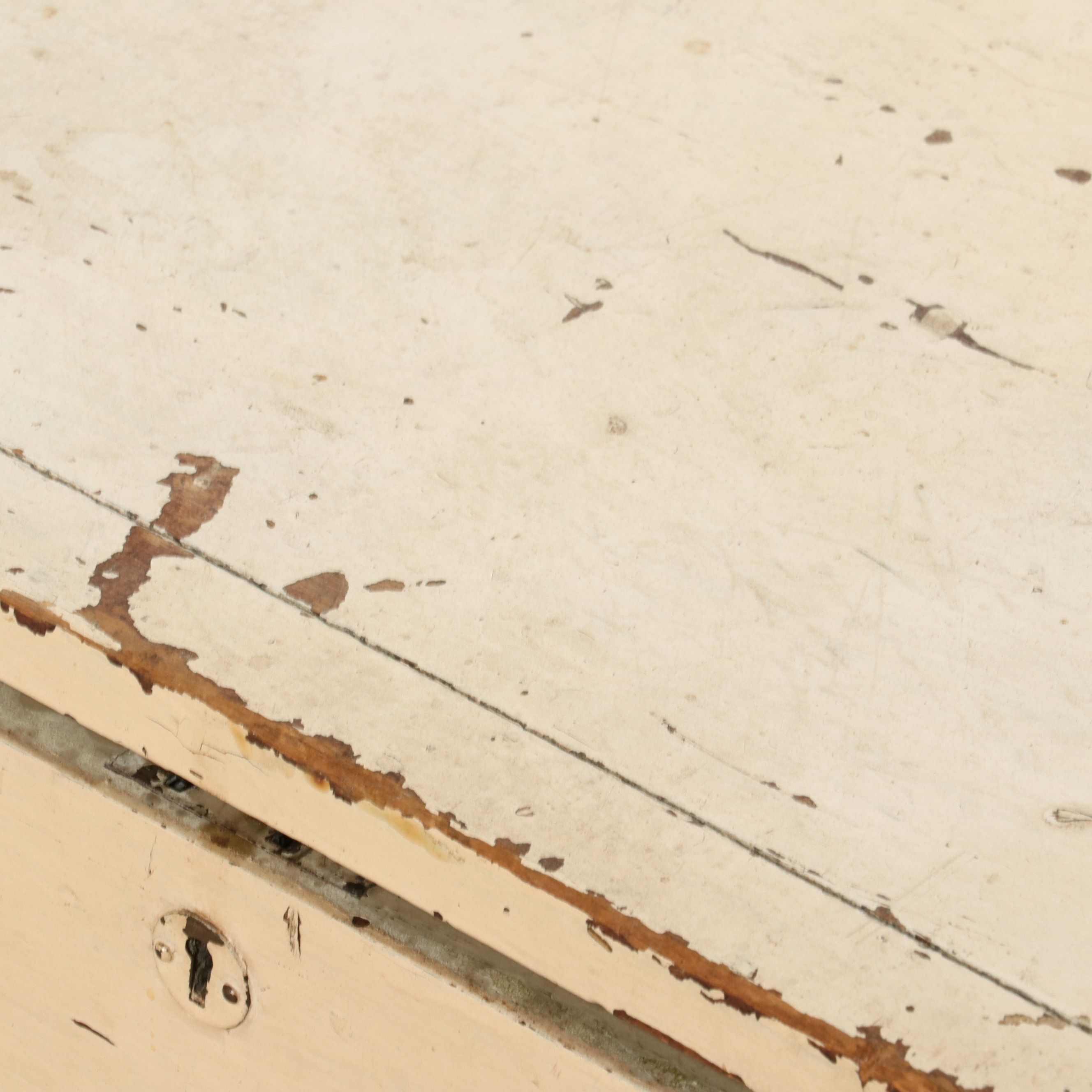 Vintage Painted Storage Chest on Casters