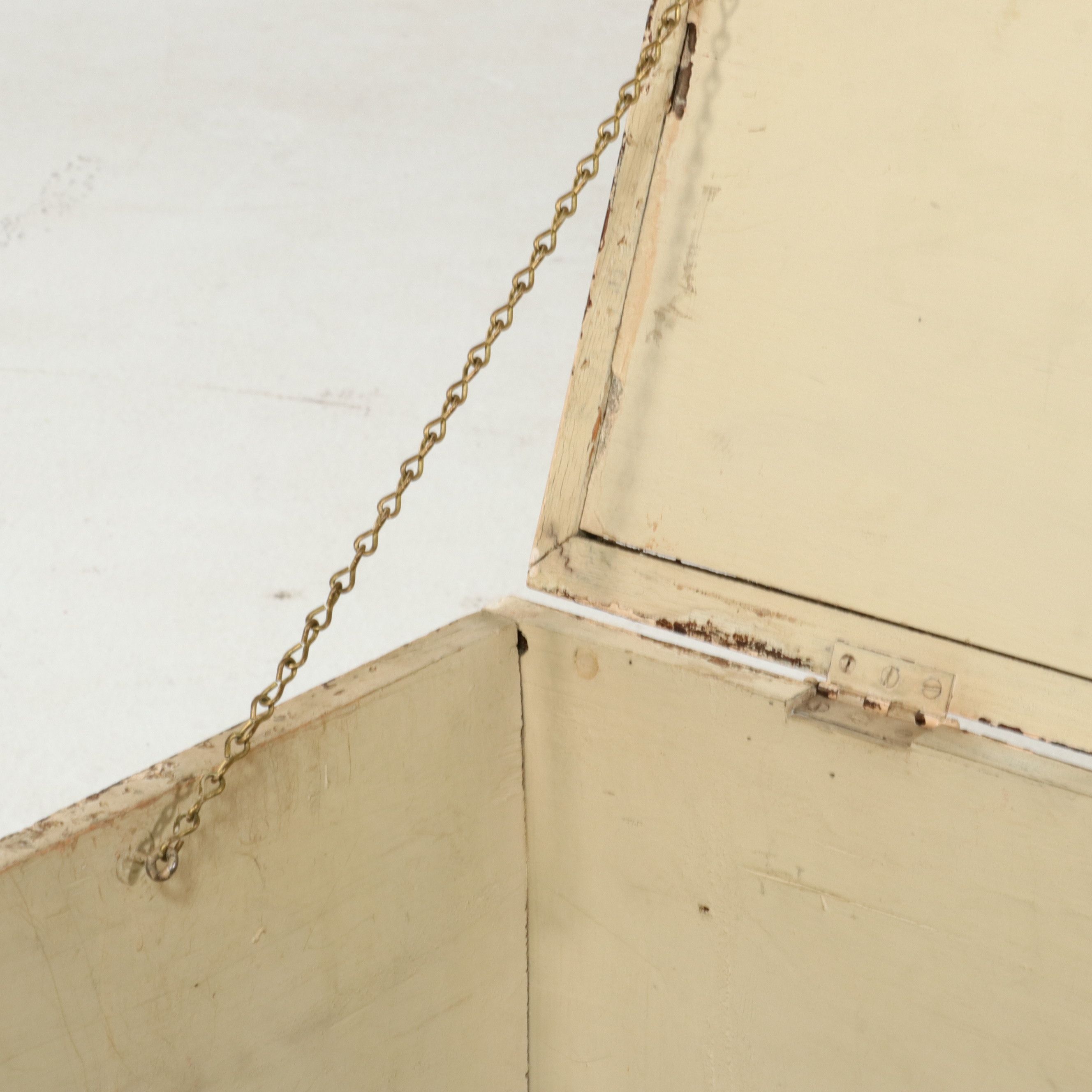 Vintage Painted Storage Chest on Casters