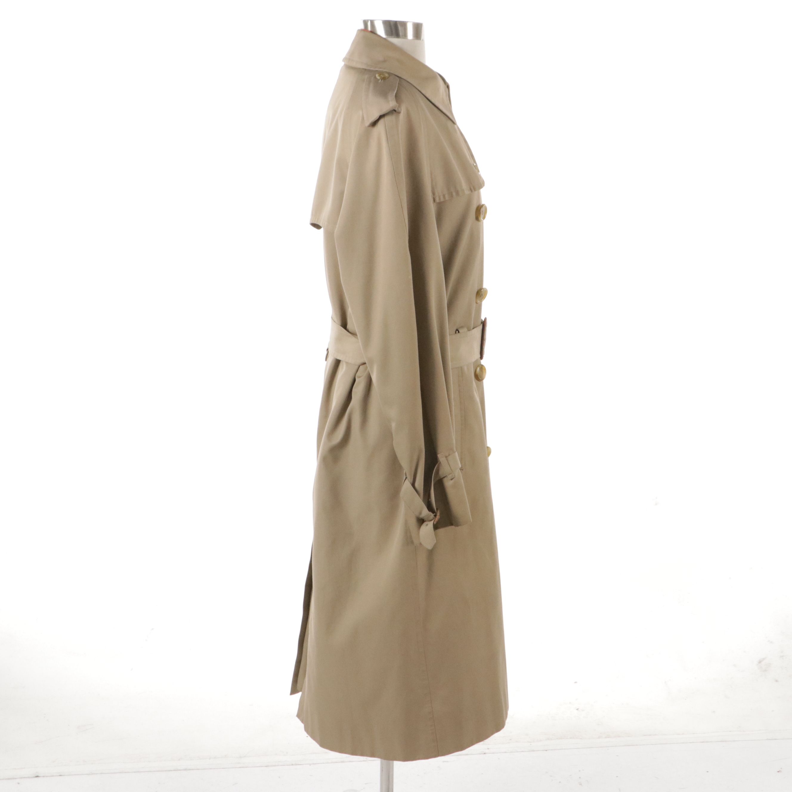 Men's Burberrys Double-Breasted Gabardine Trench Coat with Wool Liner