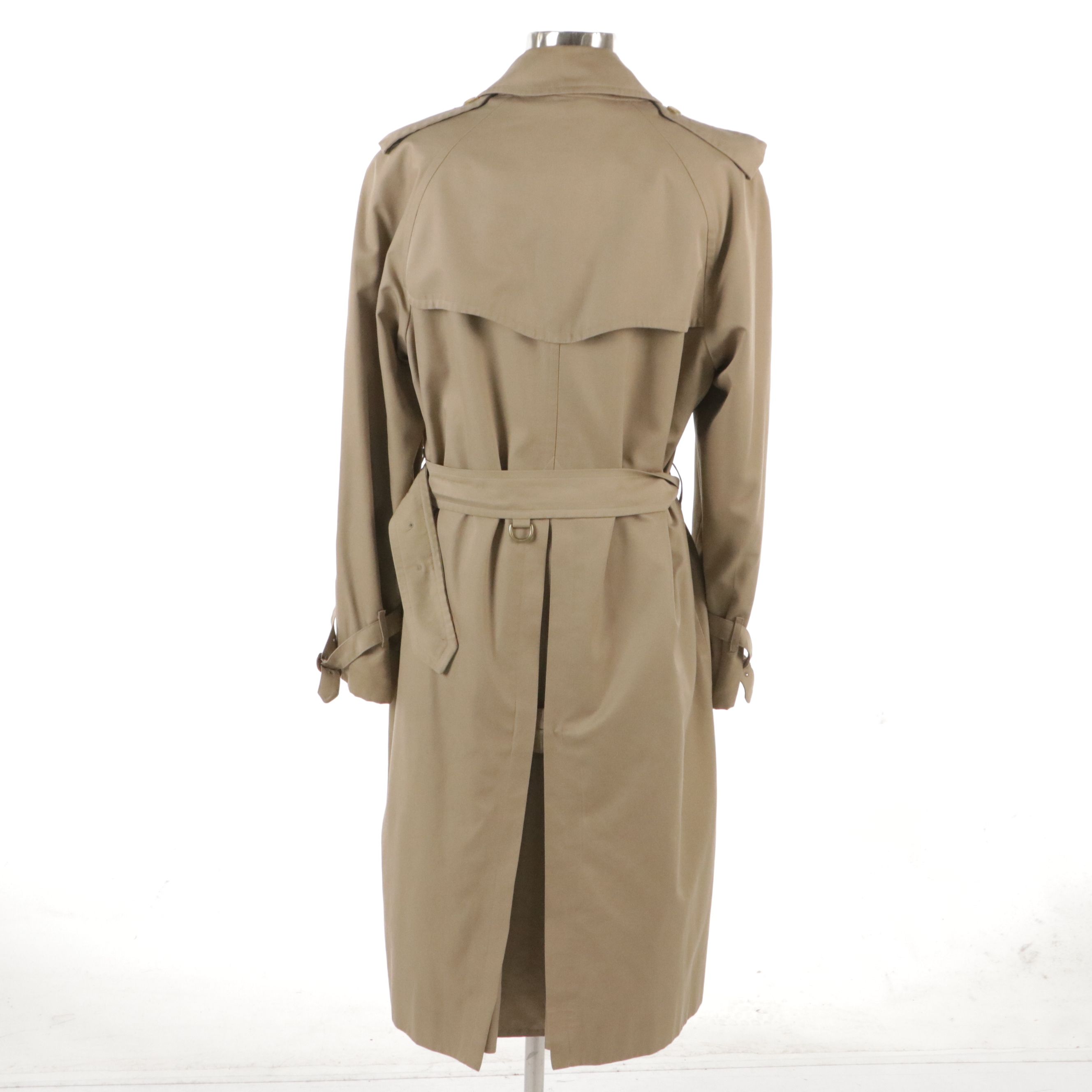 Men's Burberrys Double-Breasted Gabardine Trench Coat with Wool Liner