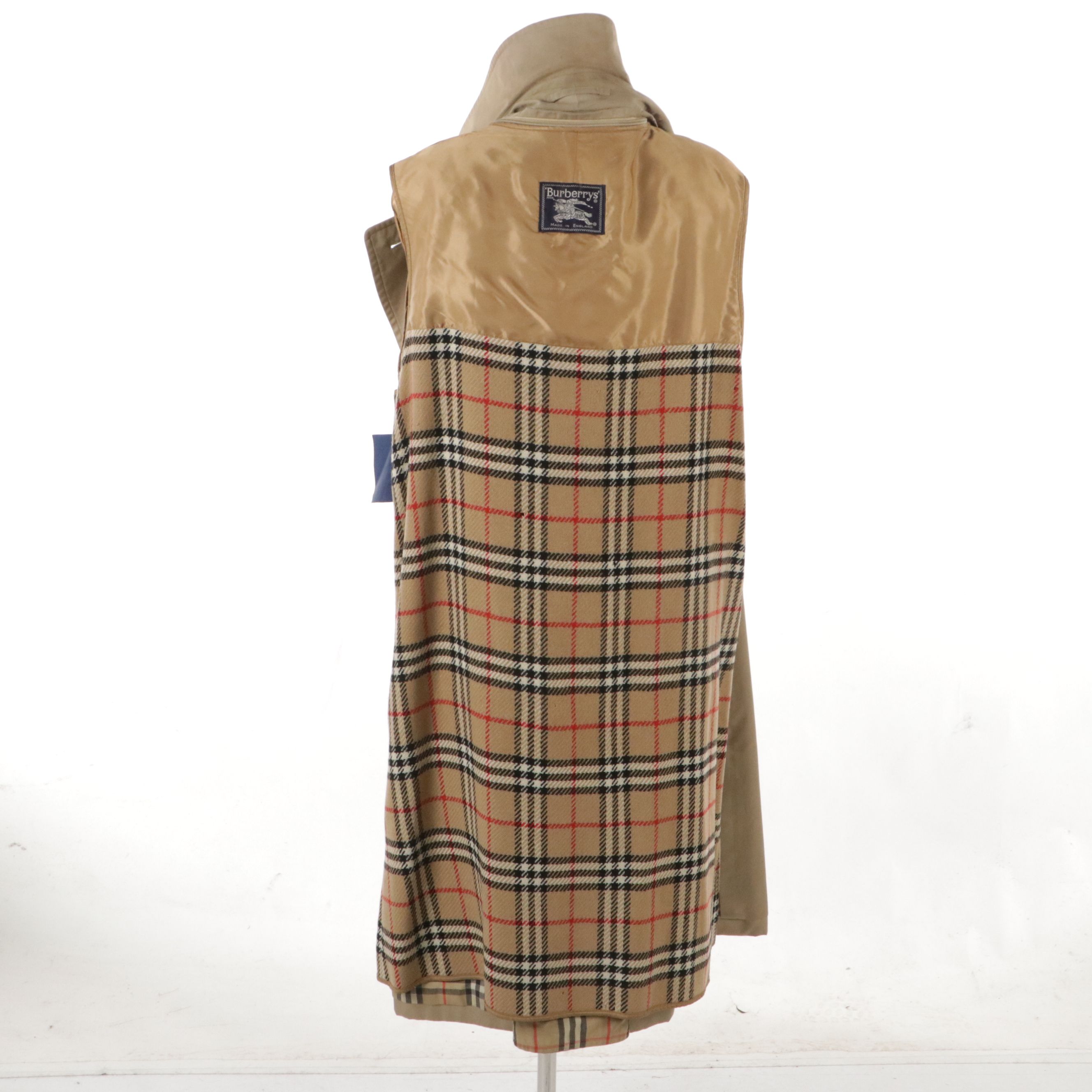 Men's Burberrys Double-Breasted Gabardine Trench Coat with Wool Liner