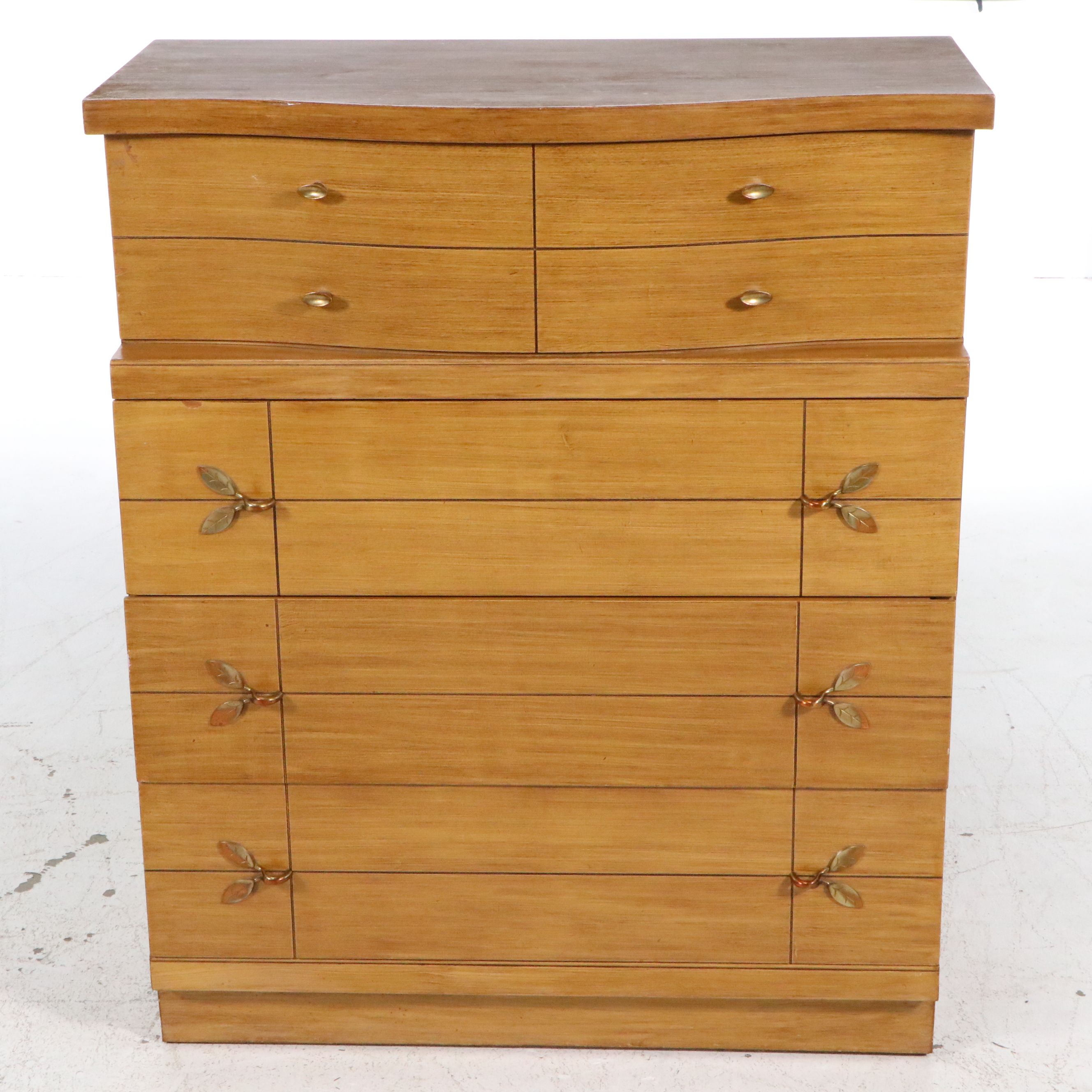 L.A. Period Furniture Mid Century Modern "Step" Highboy, Circa 1950s