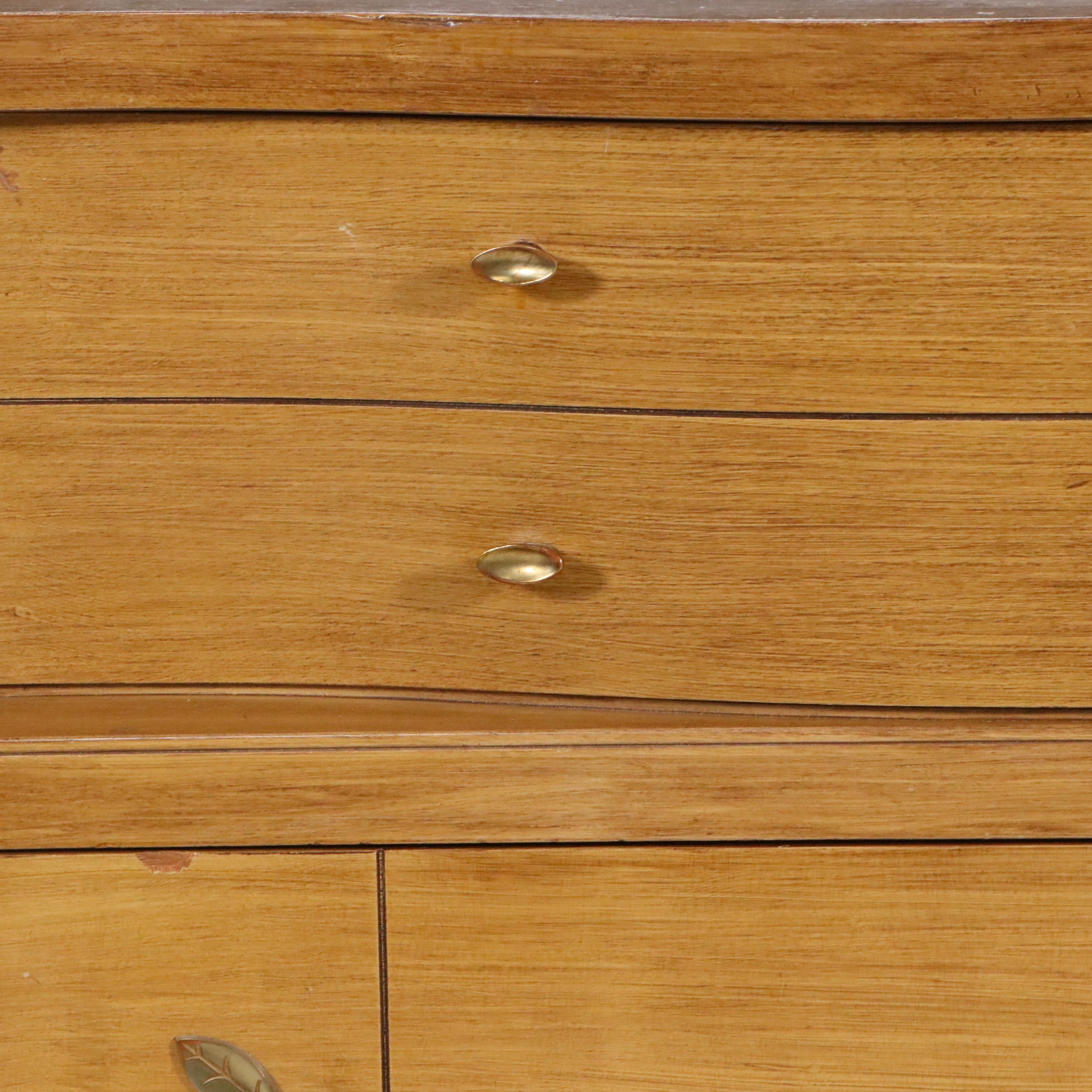 L.A. Period Furniture Mid Century Modern "Step" Highboy, Circa 1950s