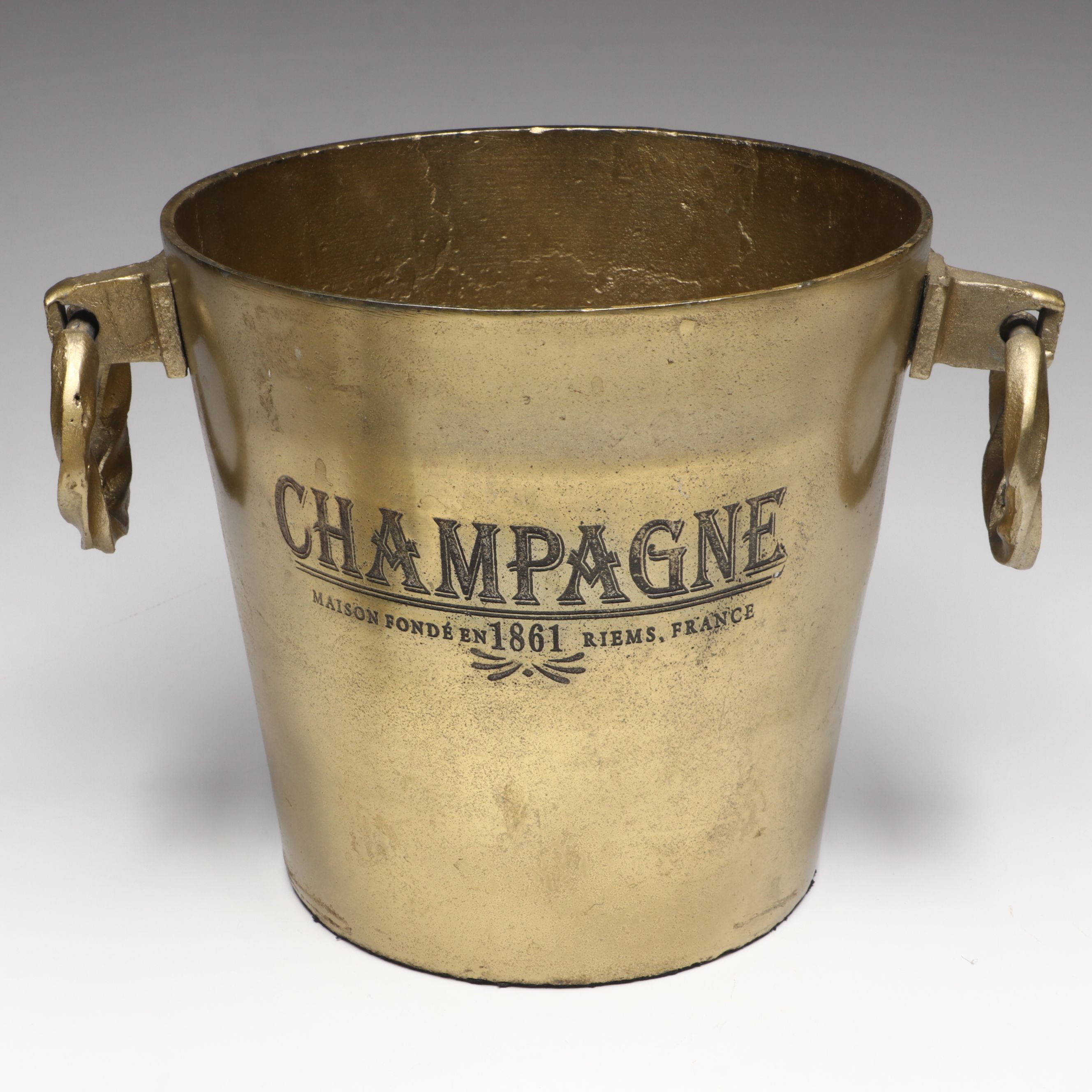 Oggi Recipe Cocktail Shaker with Brass Champagne Bucket and More Bar Accessories