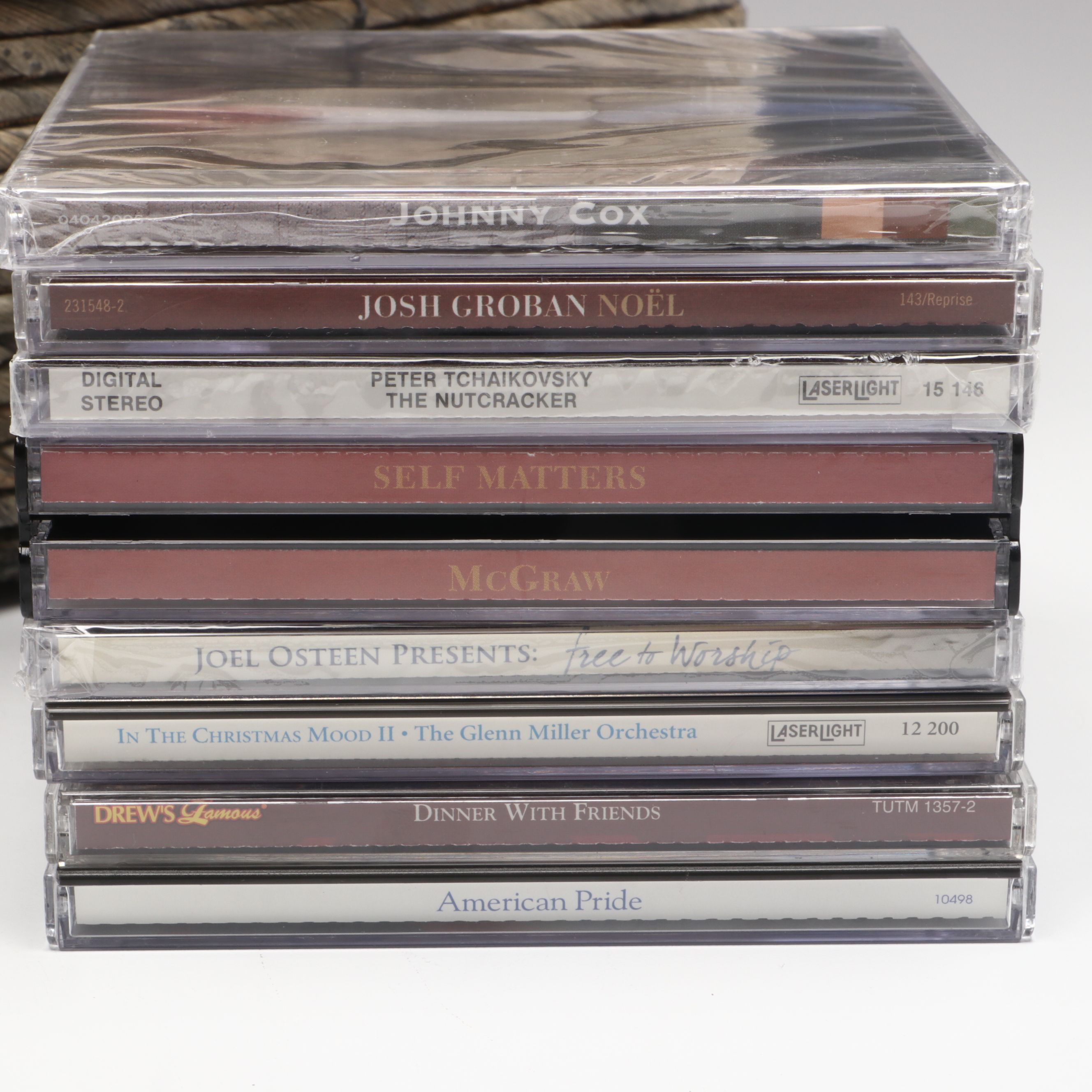 Josh Groban "Noël" with More Holiday and Other CDs in Woven Storage Basket