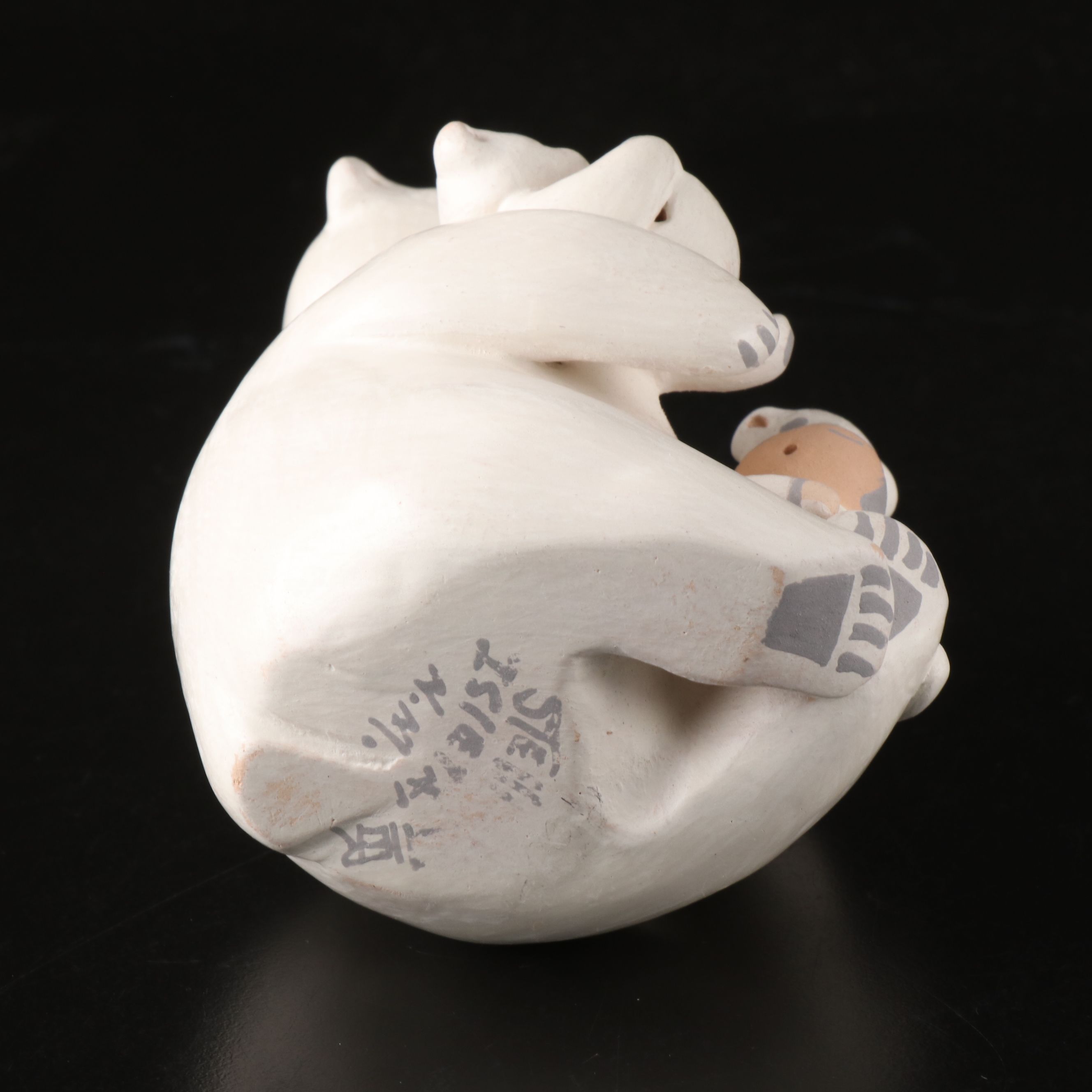 Stella Teller Isleta Pueblo Hand-Painted Polychrome Storyteller Figurine