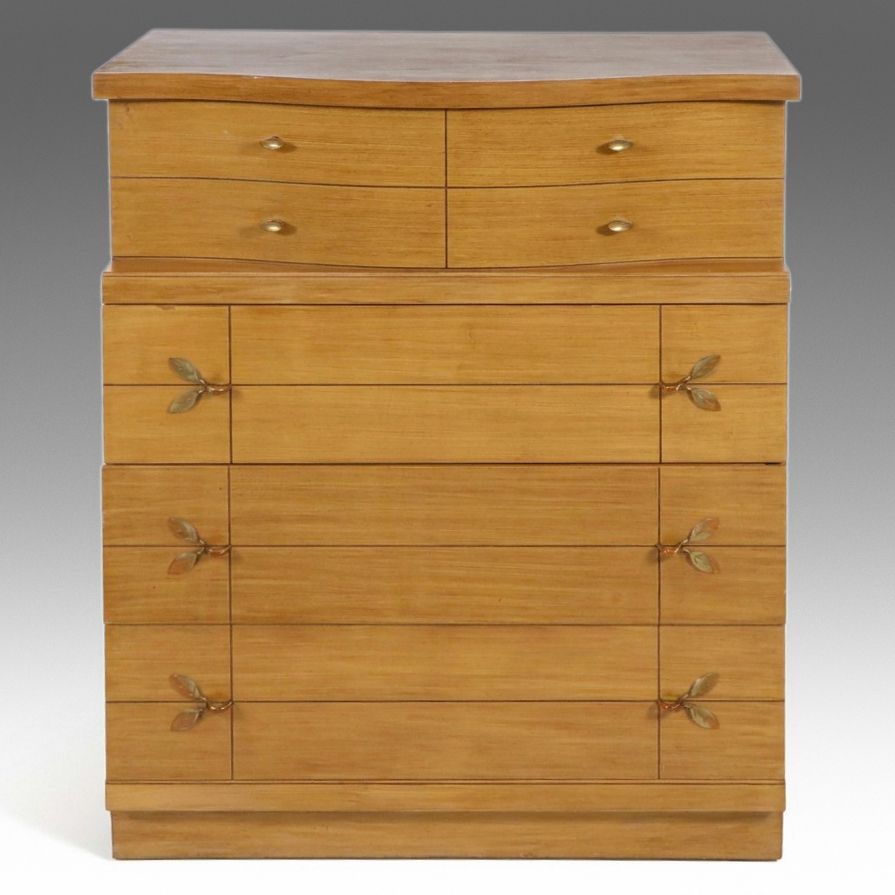 L.A. Period Furniture Mid Century Modern "Step" Highboy, Circa 1950s