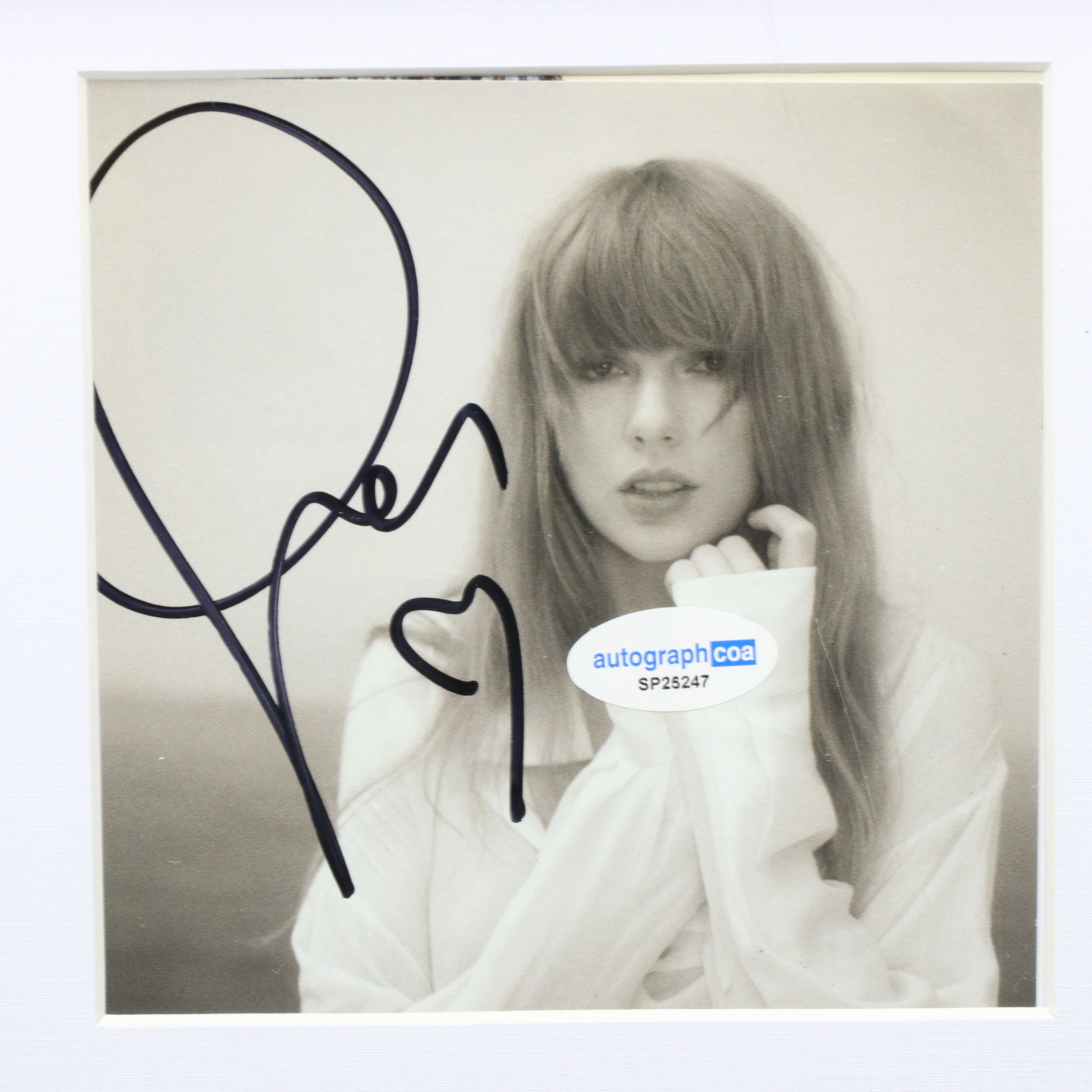 Taylor Swift Signed "The Tortured Poets Department" CD Card in Frame