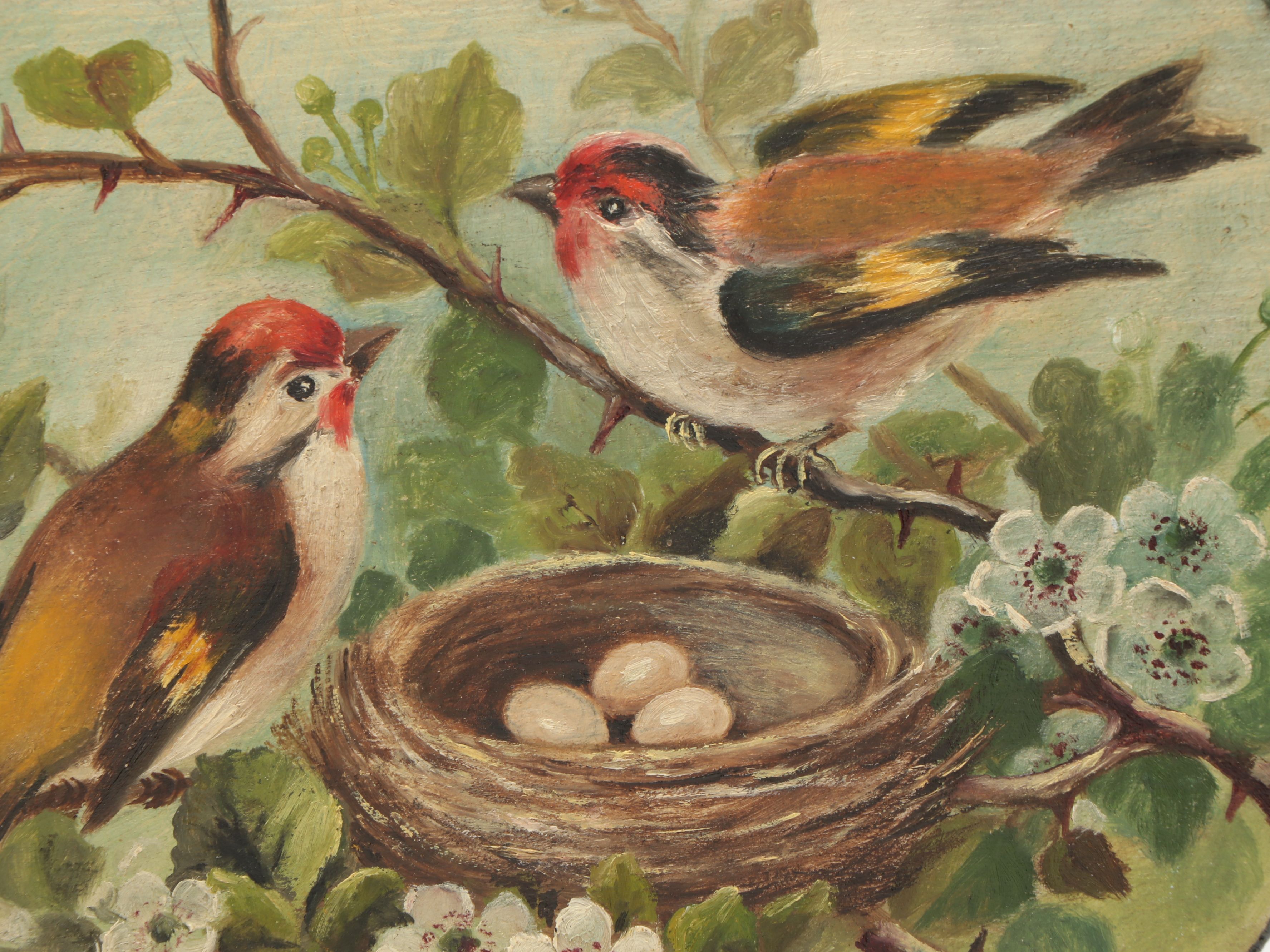 Hand-Painted Nesting Goldfinch Plaques with Ceramic Bunny and More Décor