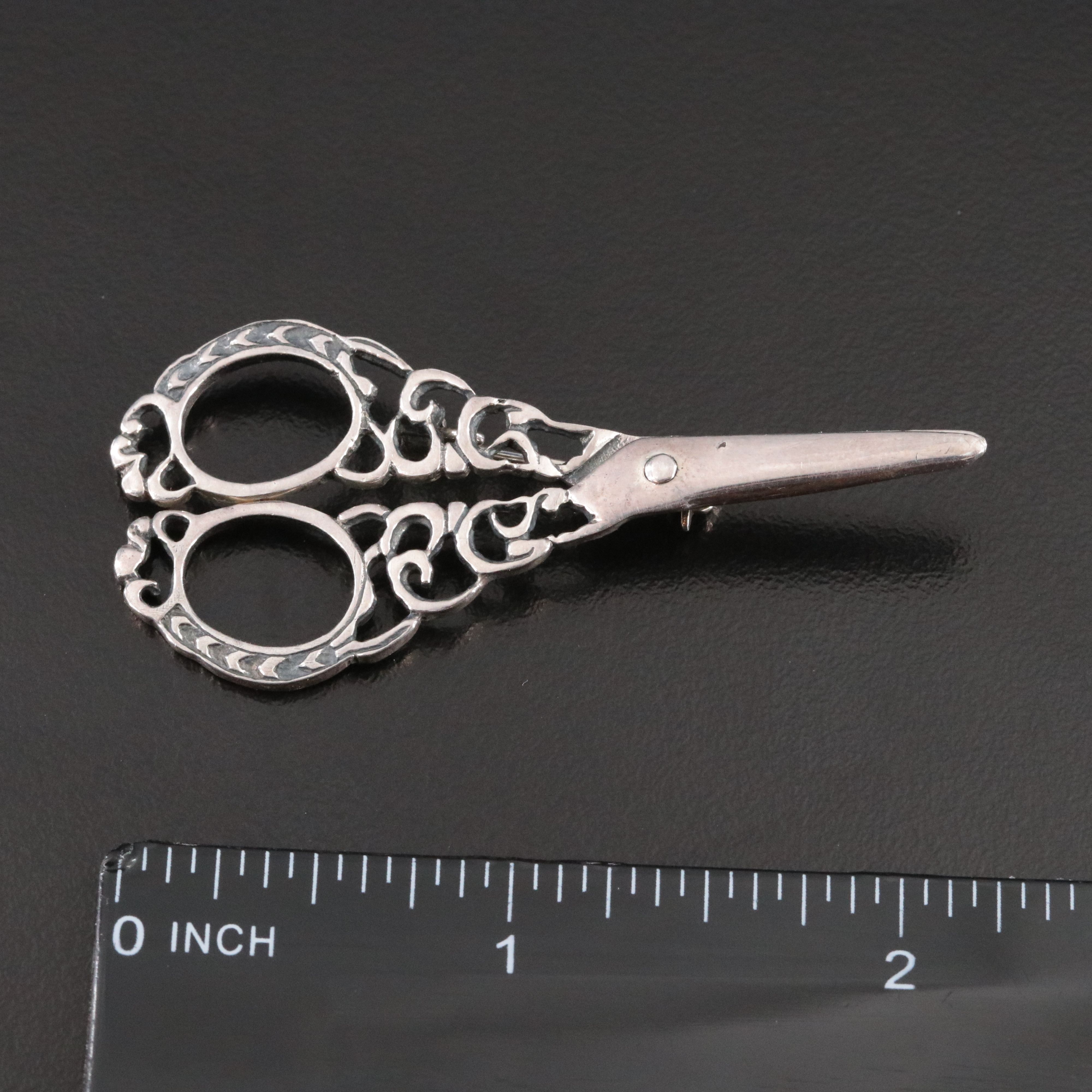 Sterling Articulated Shear Brooch