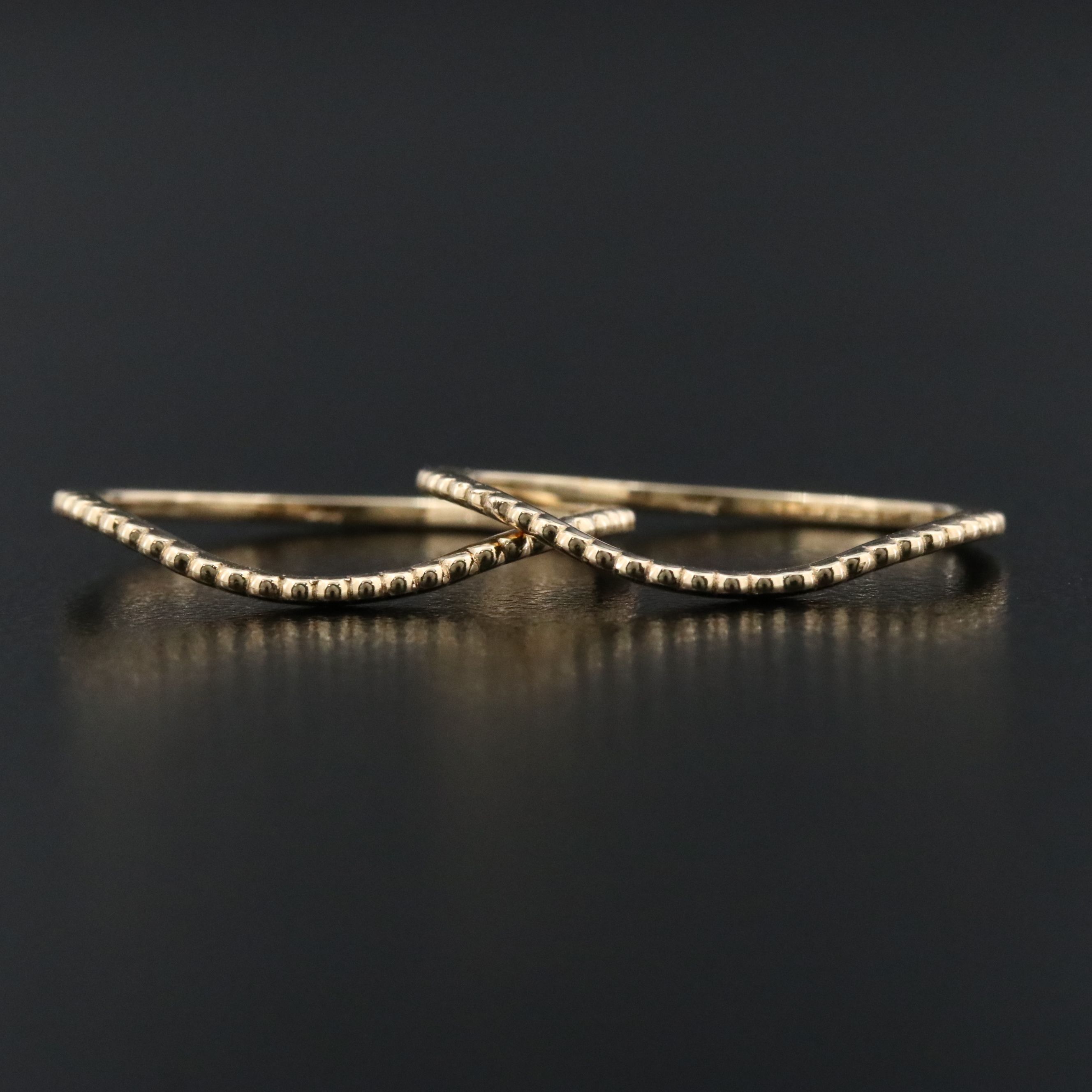 14K Wave Eternity Bands