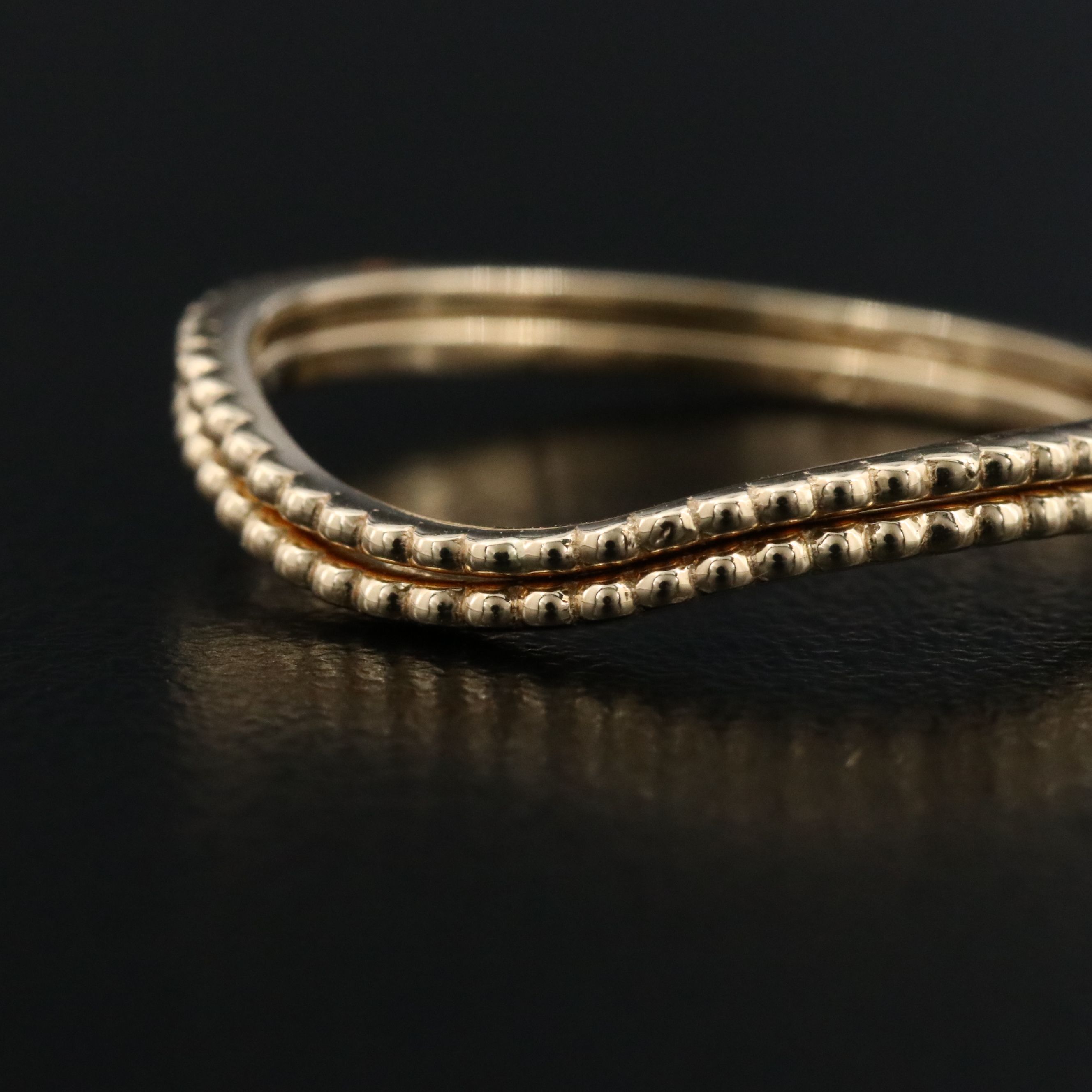 14K Wave Eternity Bands