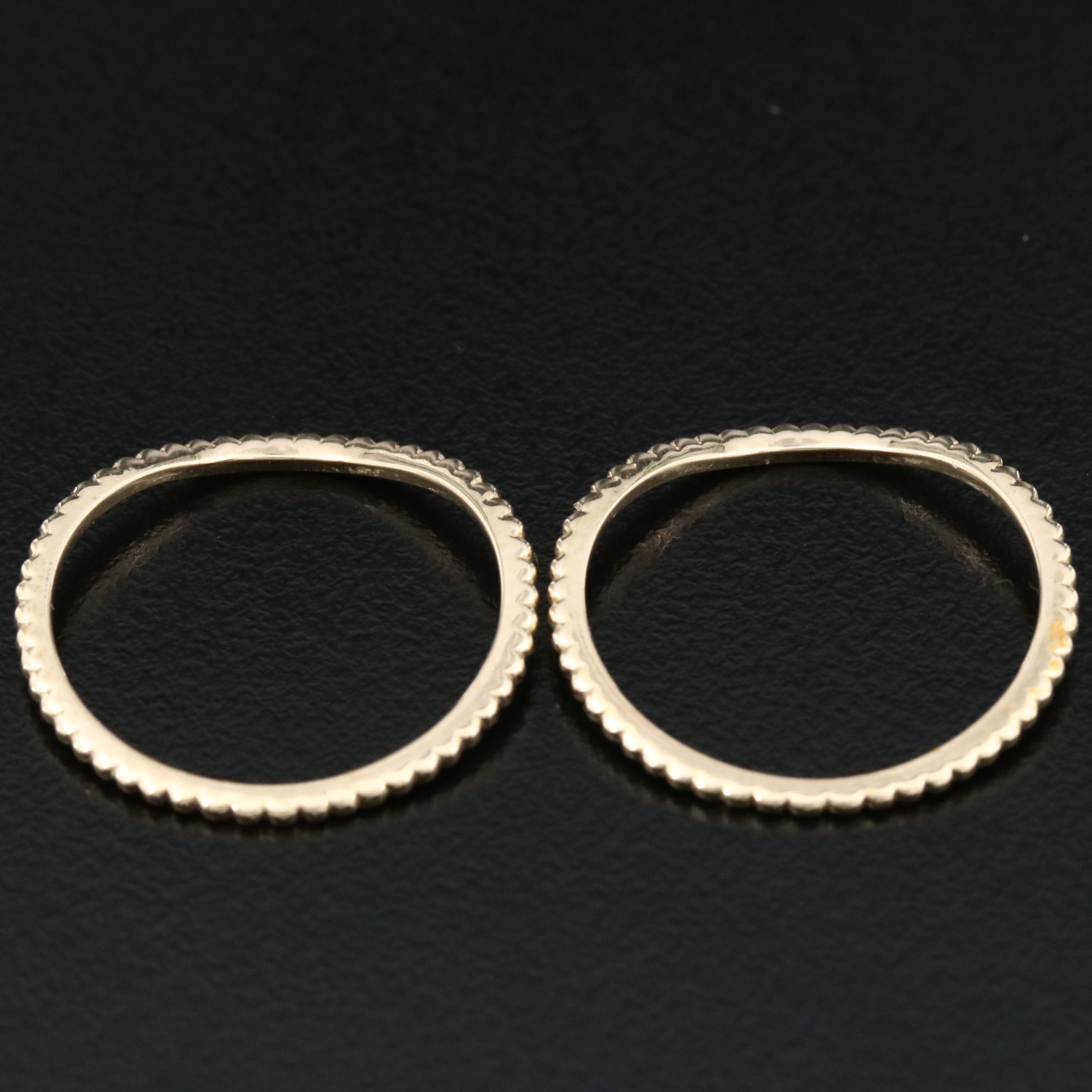 14K Wave Eternity Bands