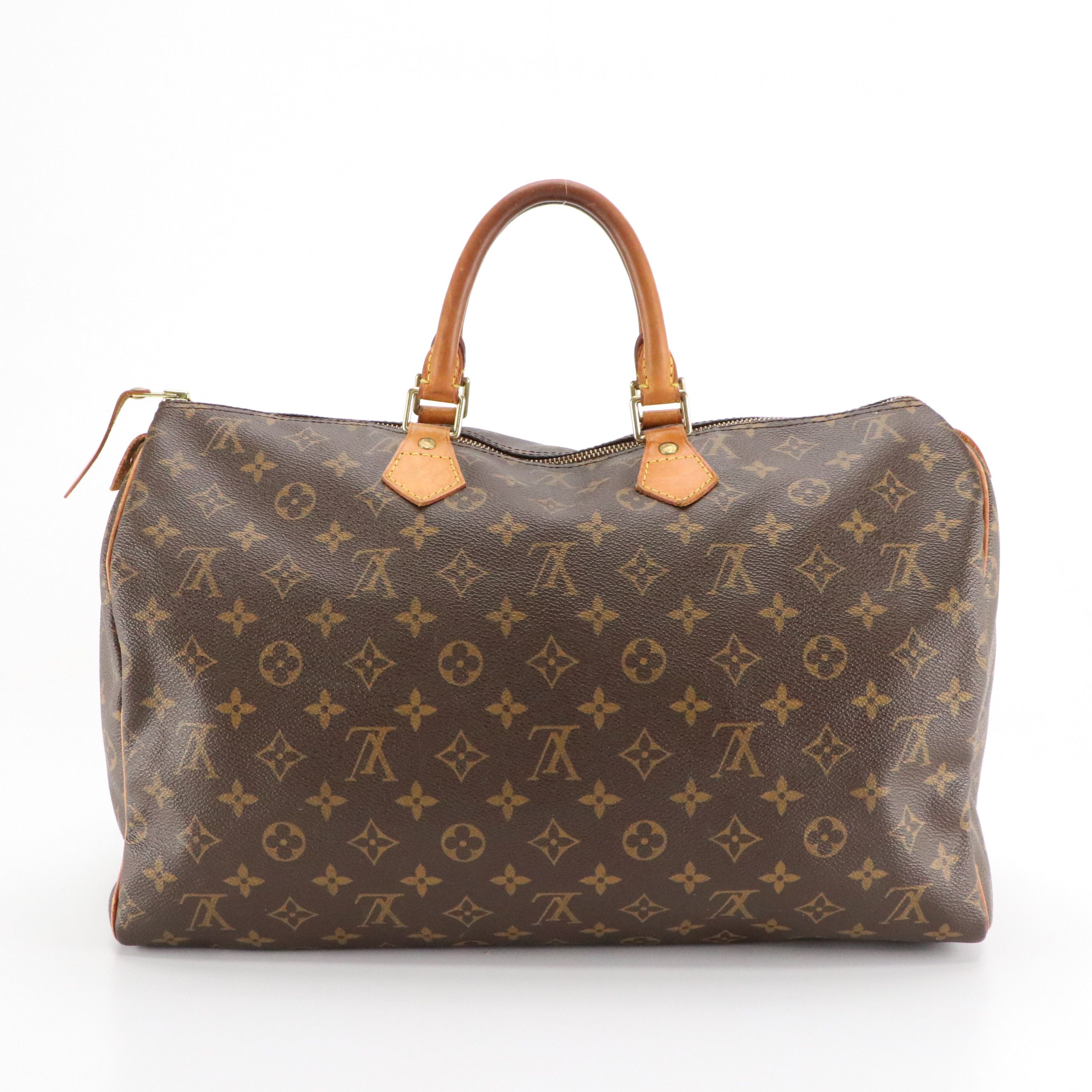 Louis Vuitton Speedy 40 Top Handle Bag in Monogram Canvas and Leather