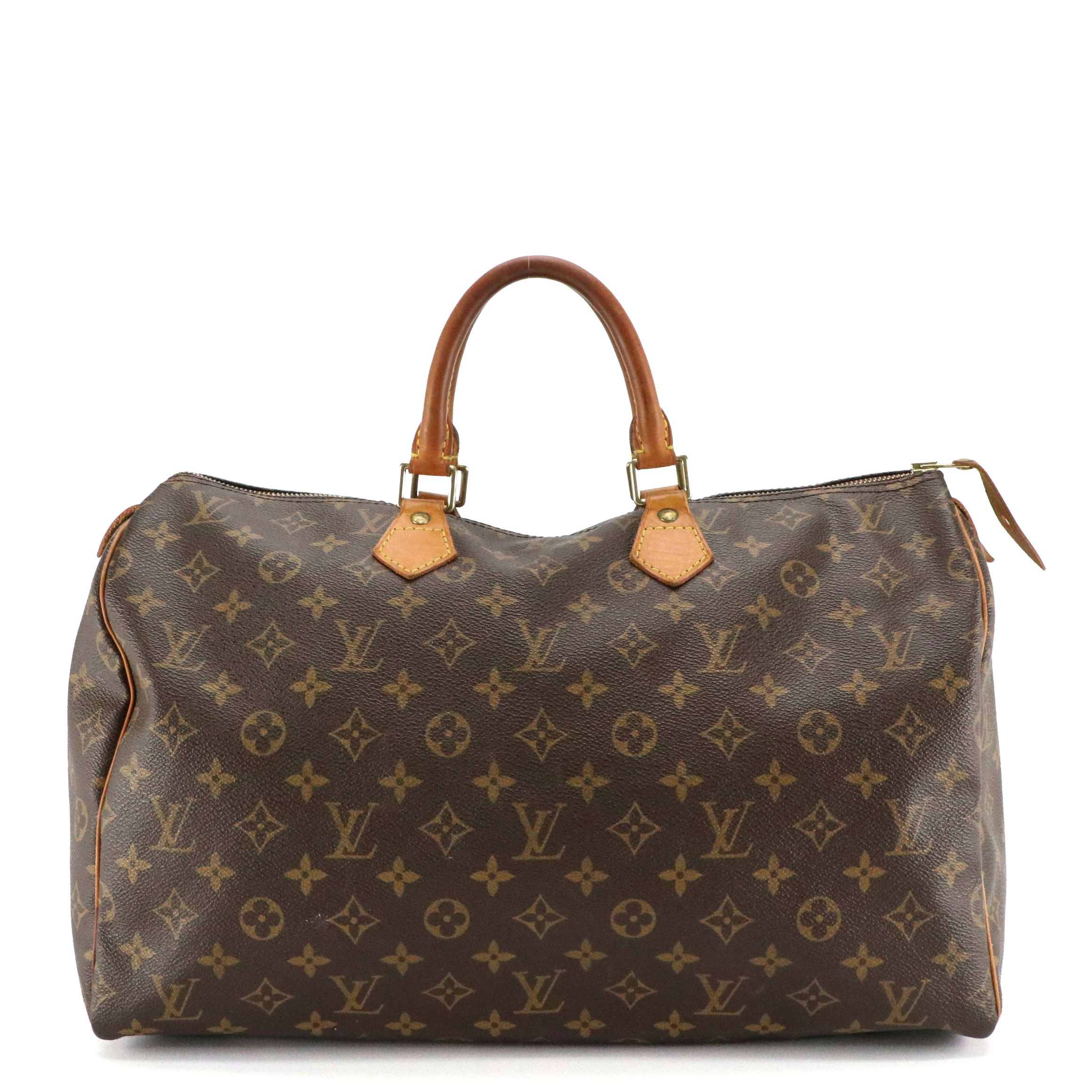 Louis Vuitton Speedy 40 Top Handle Bag in Monogram Canvas and Leather