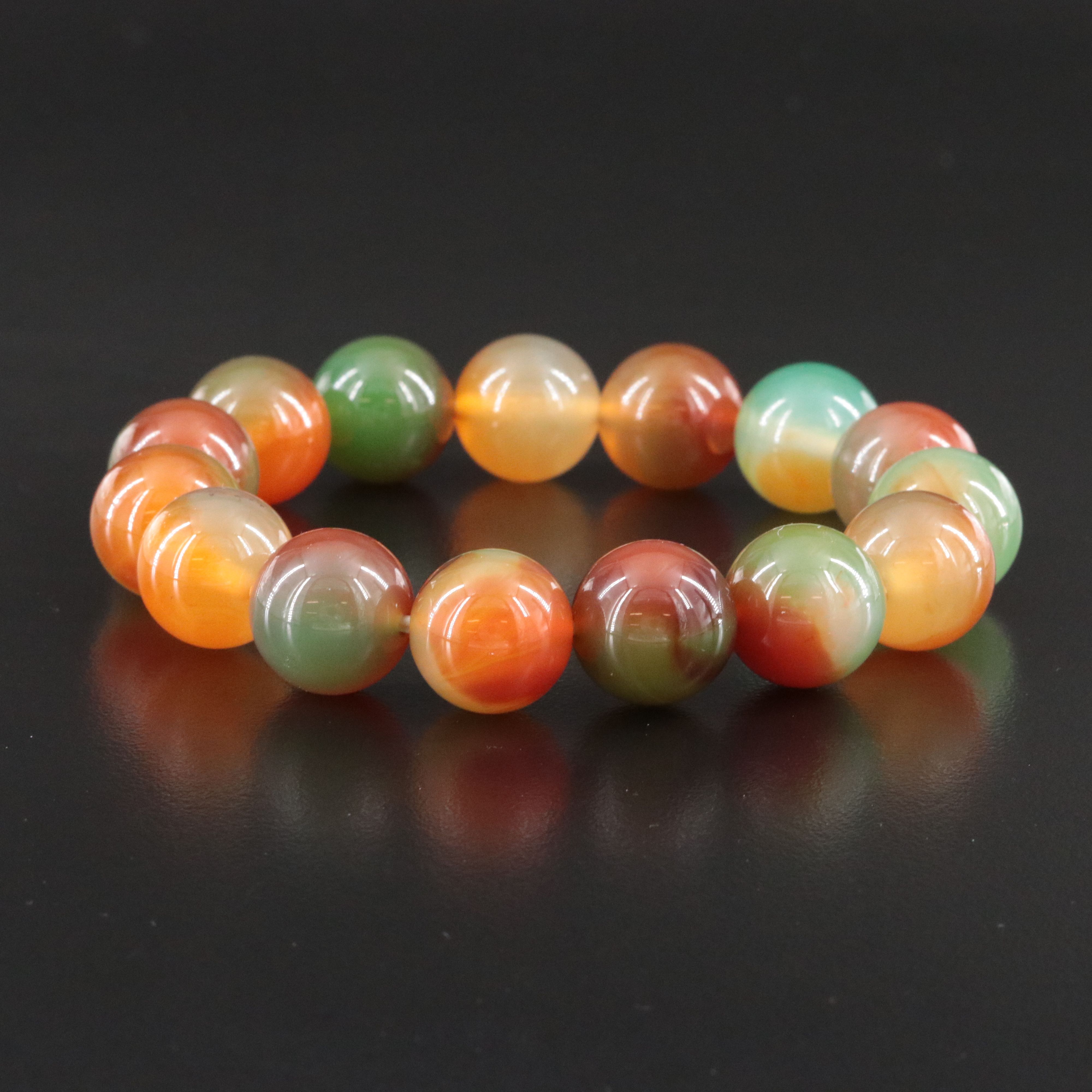 Expandable Agate Bead Bracelet