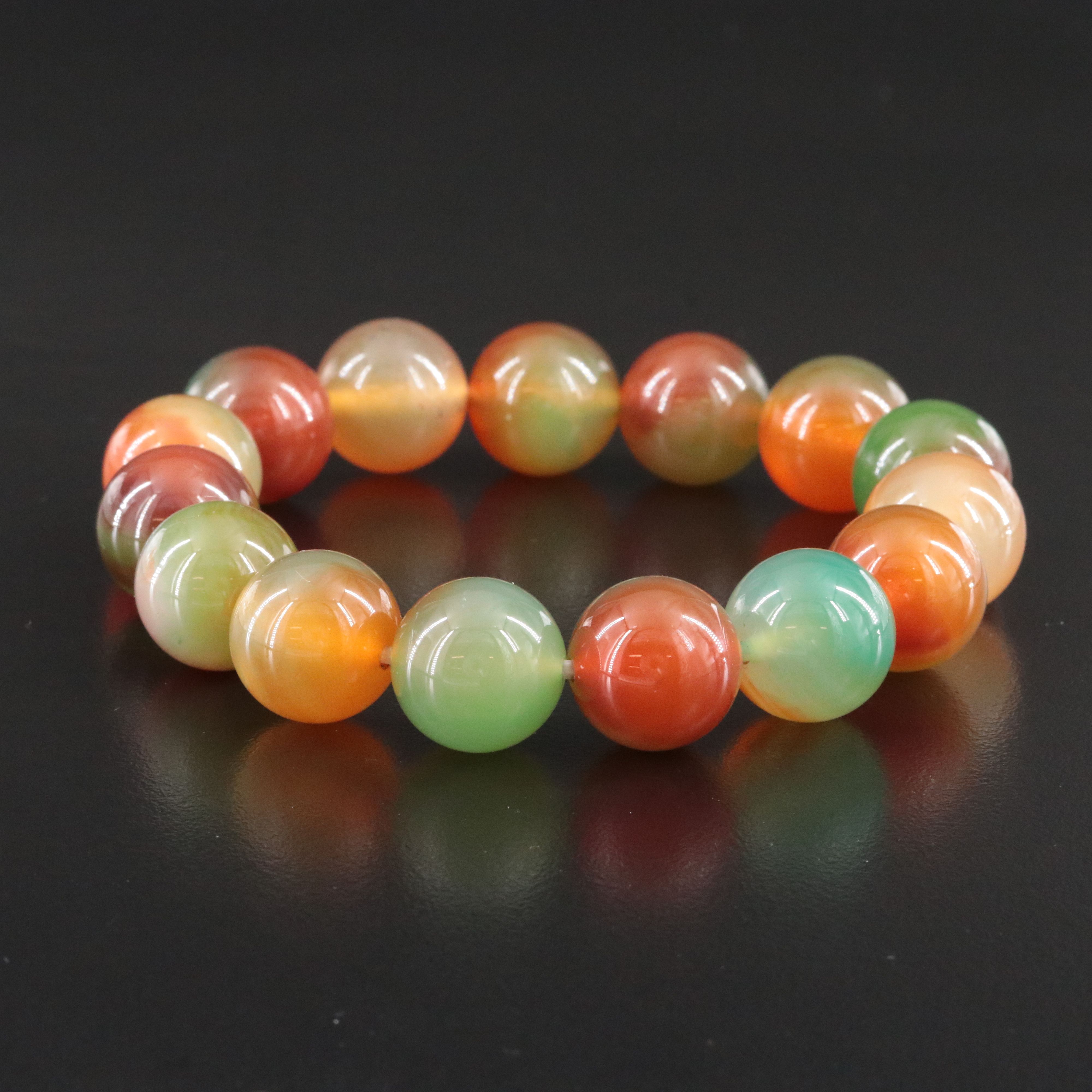 Expandable Agate Bead Bracelet