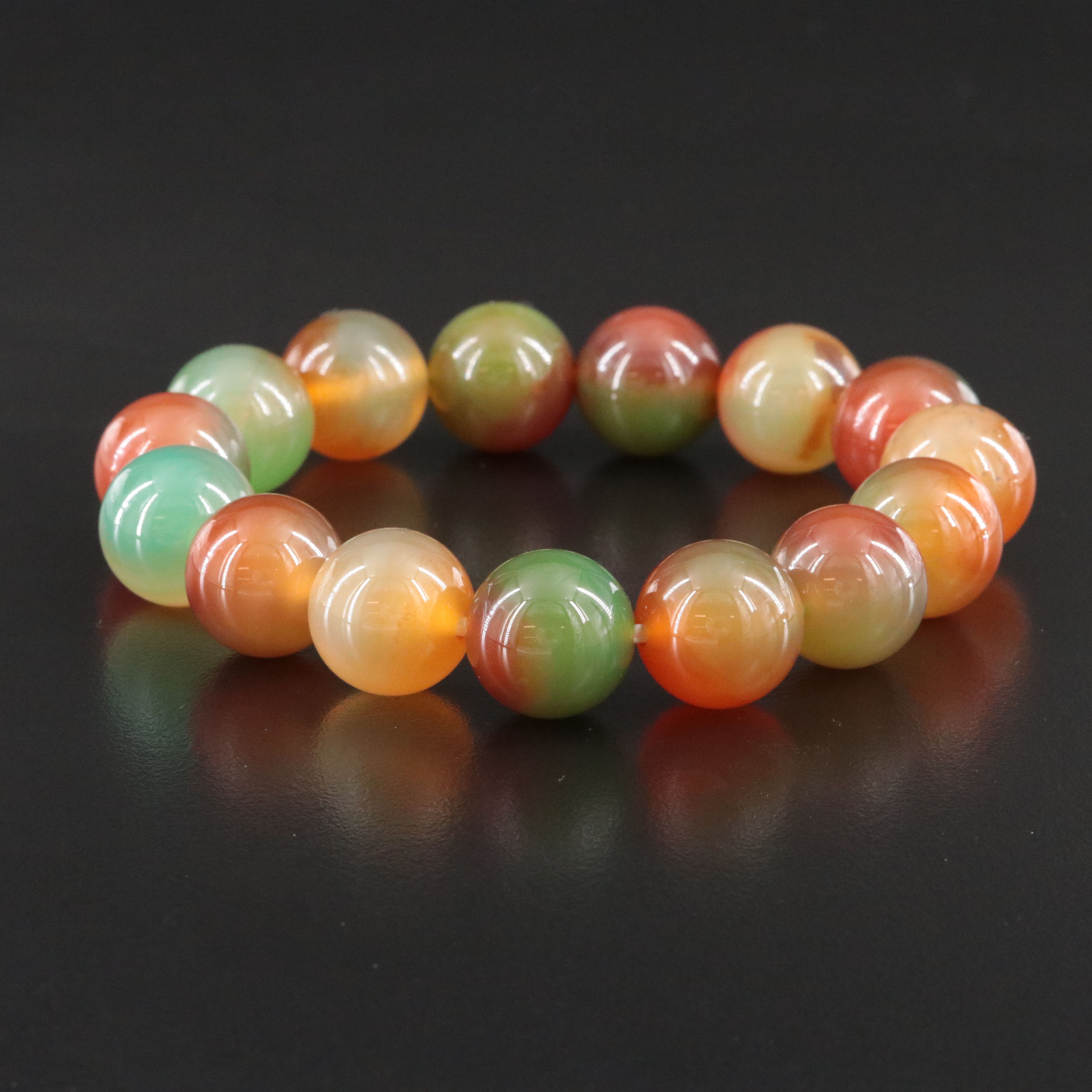 Expandable Agate Bead Bracelet