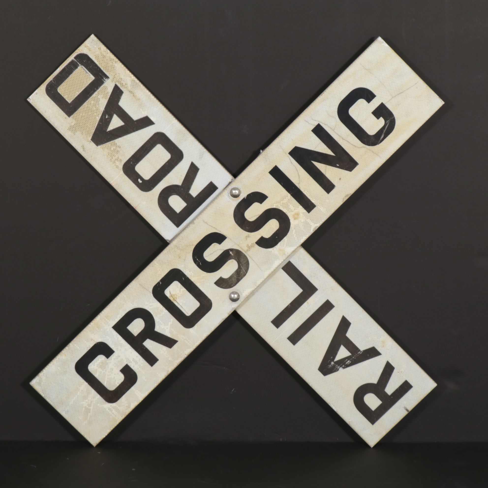 Metal Railroad Crossing Crossbuck