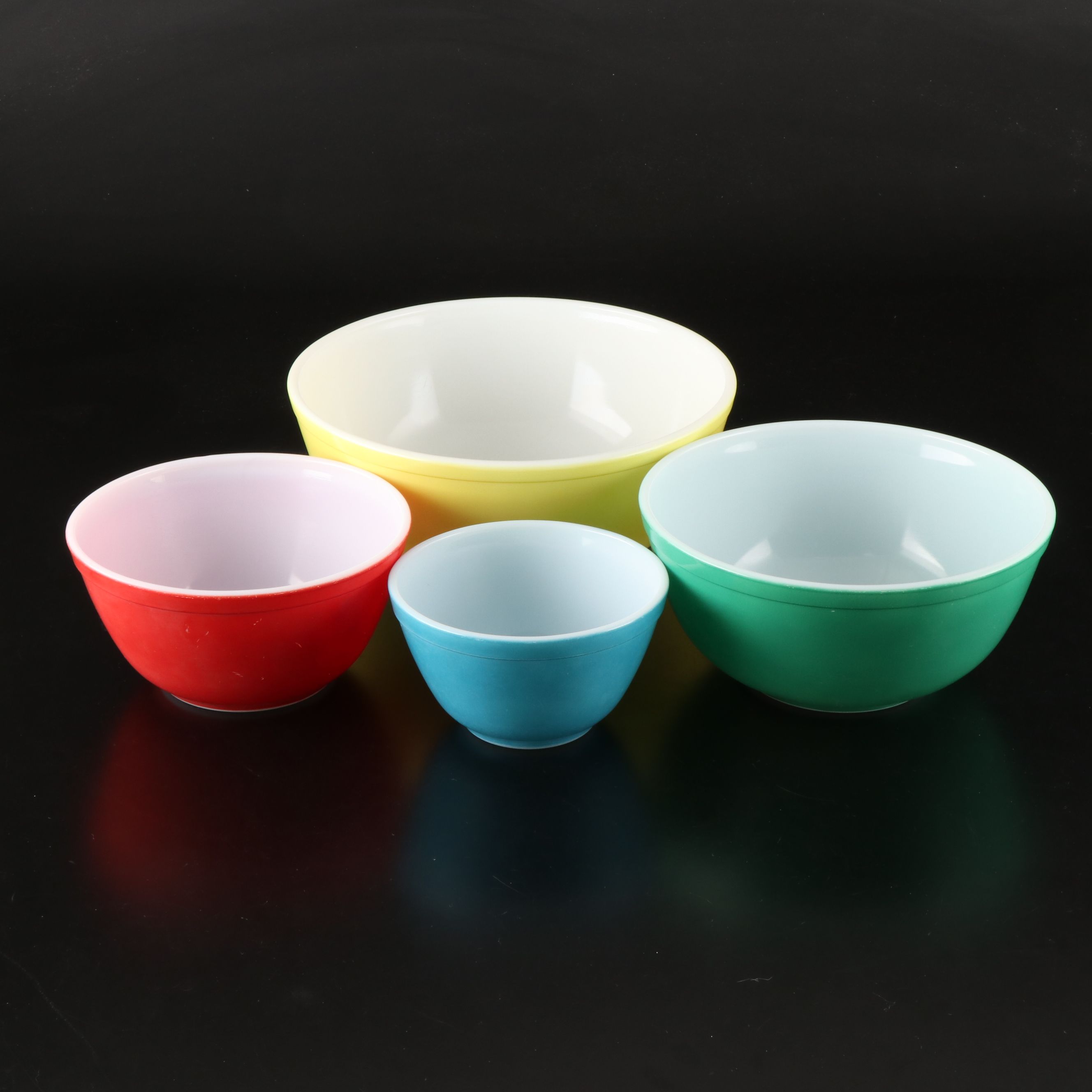 Pyrex "Primary Colors" Mixing Bowls, Mid-20th Century