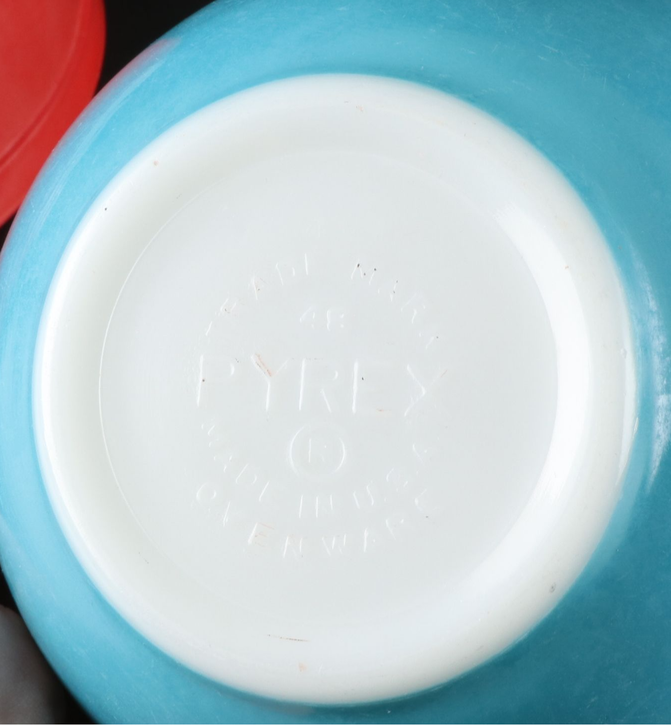 Pyrex "Primary Colors" Mixing Bowls, Mid-20th Century