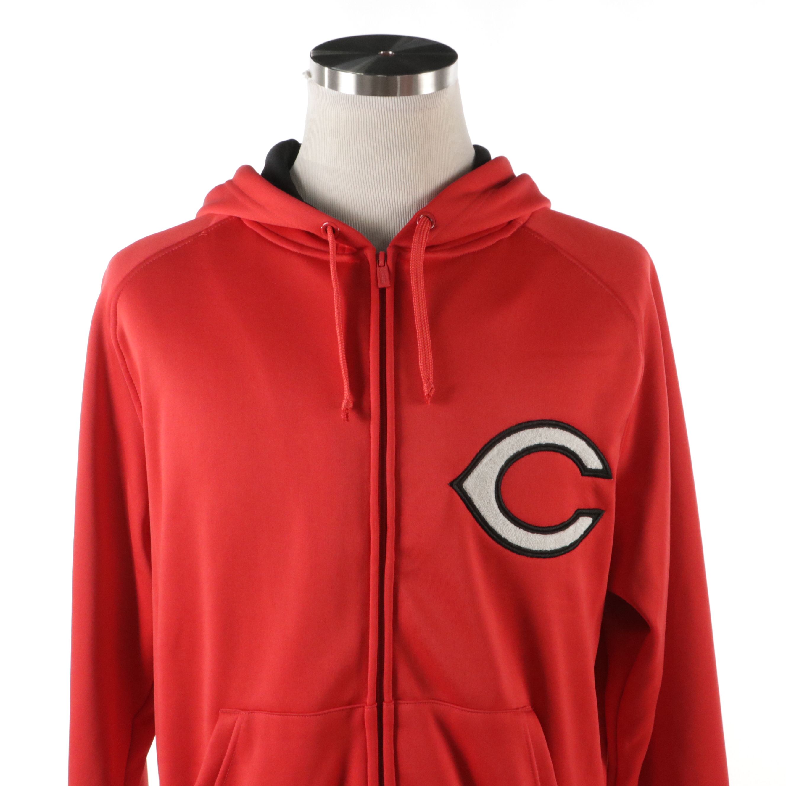 Men's Cincinnati Reds Hooded Zipper Front Jackets from Stitches