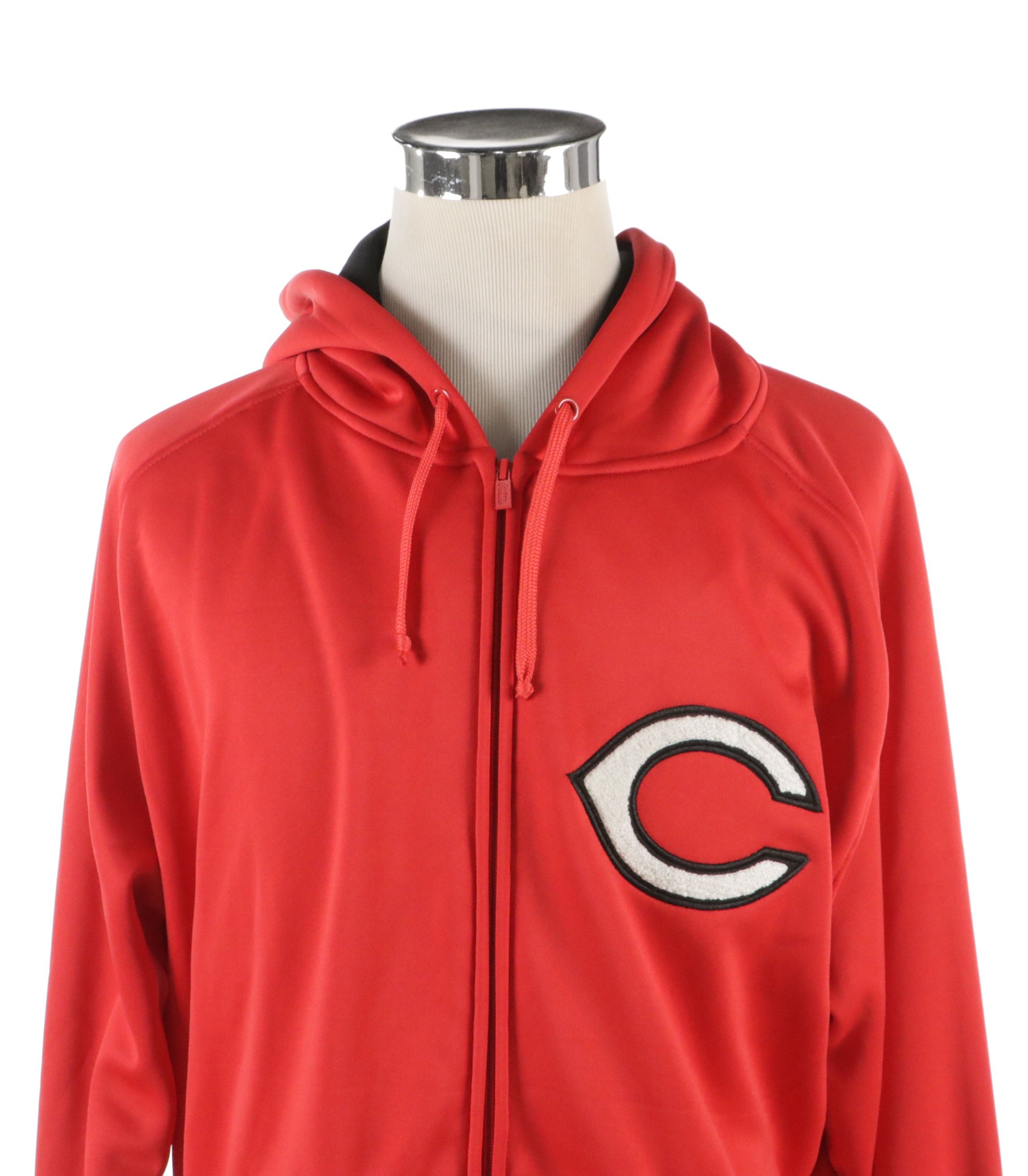 Men's Cincinnati Reds Hooded Zipper Front Jackets from Stitches