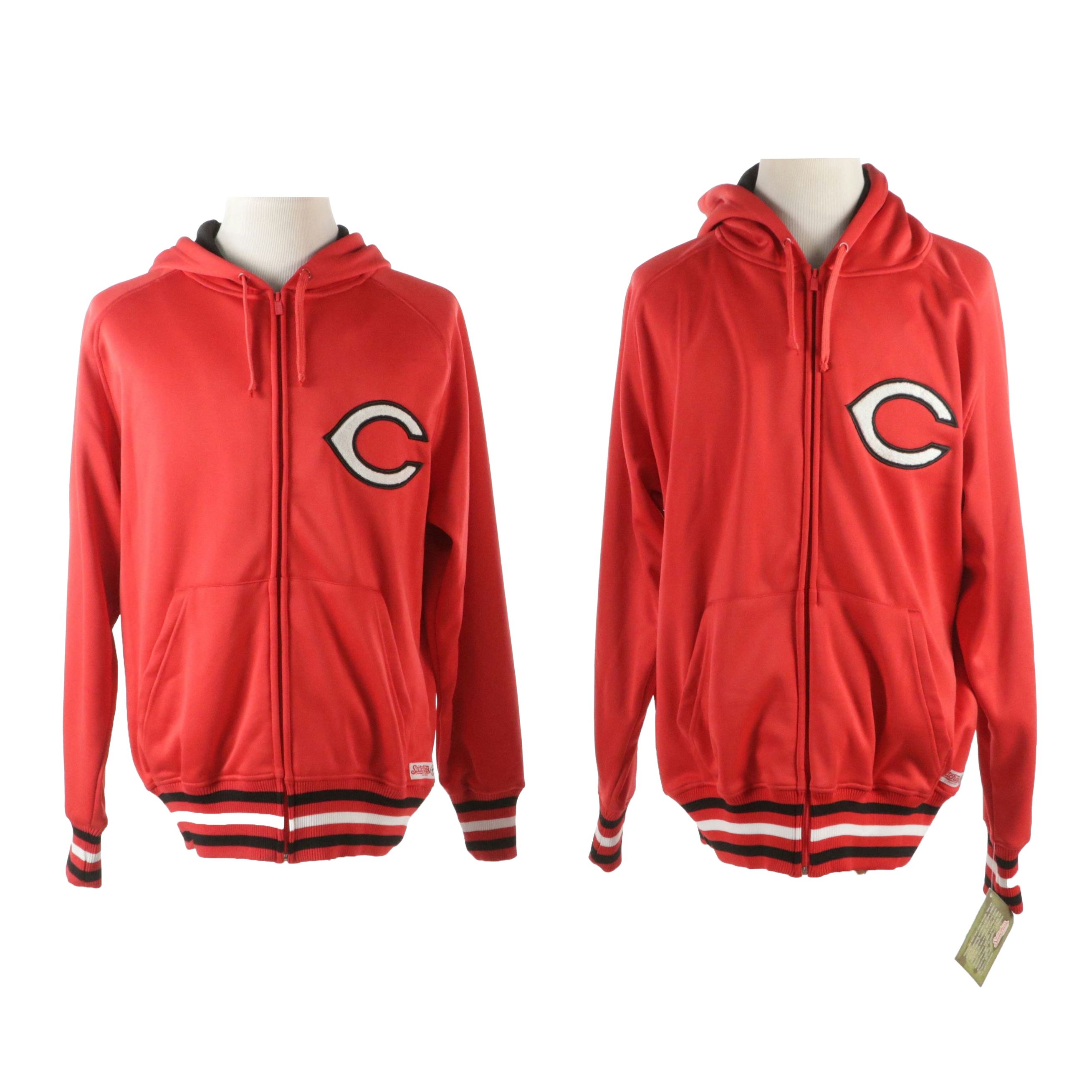 Men's Cincinnati Reds Hooded Zipper Front Jackets from Stitches