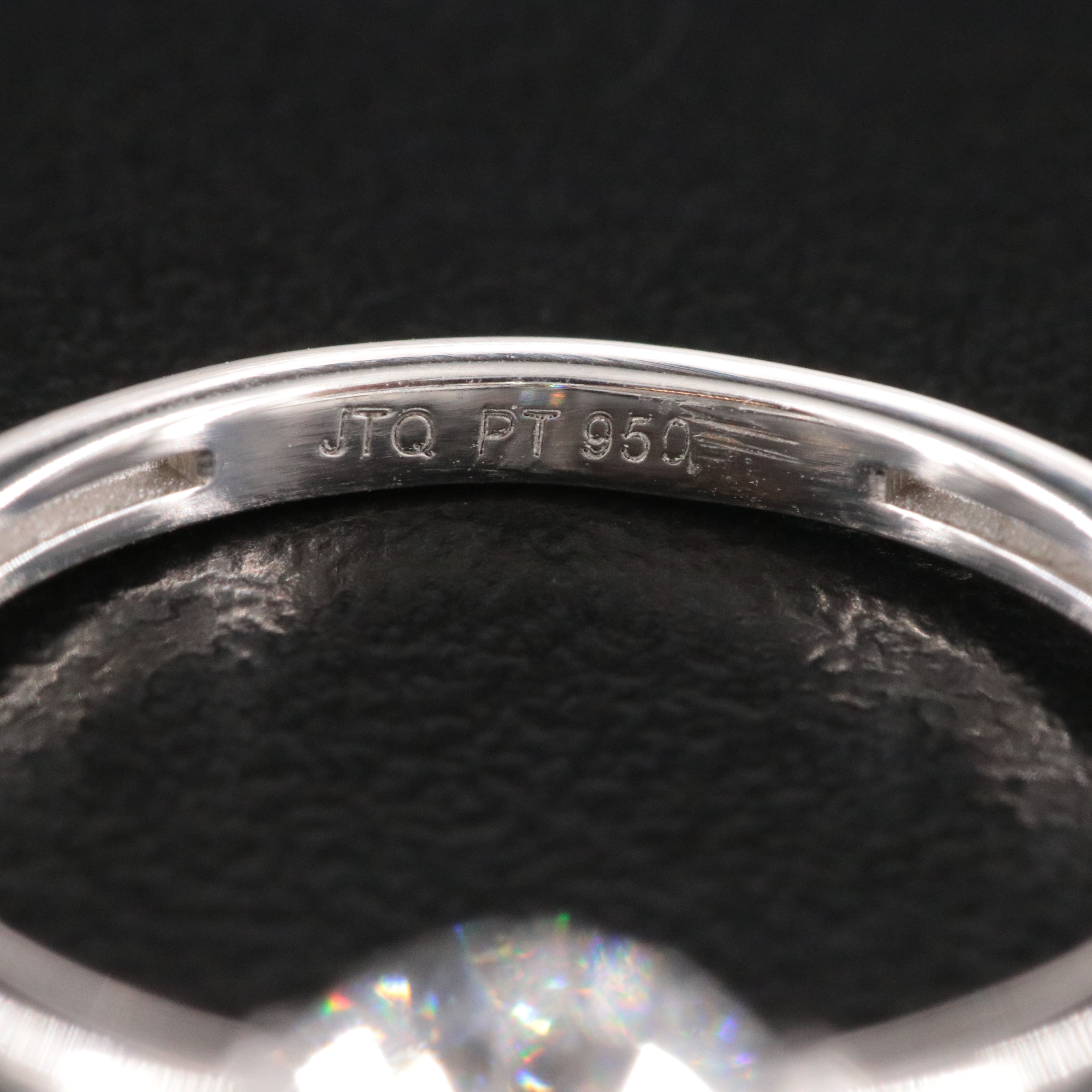 Platinum 3.10 CT Lab Grown Diamond Solitaire Ring