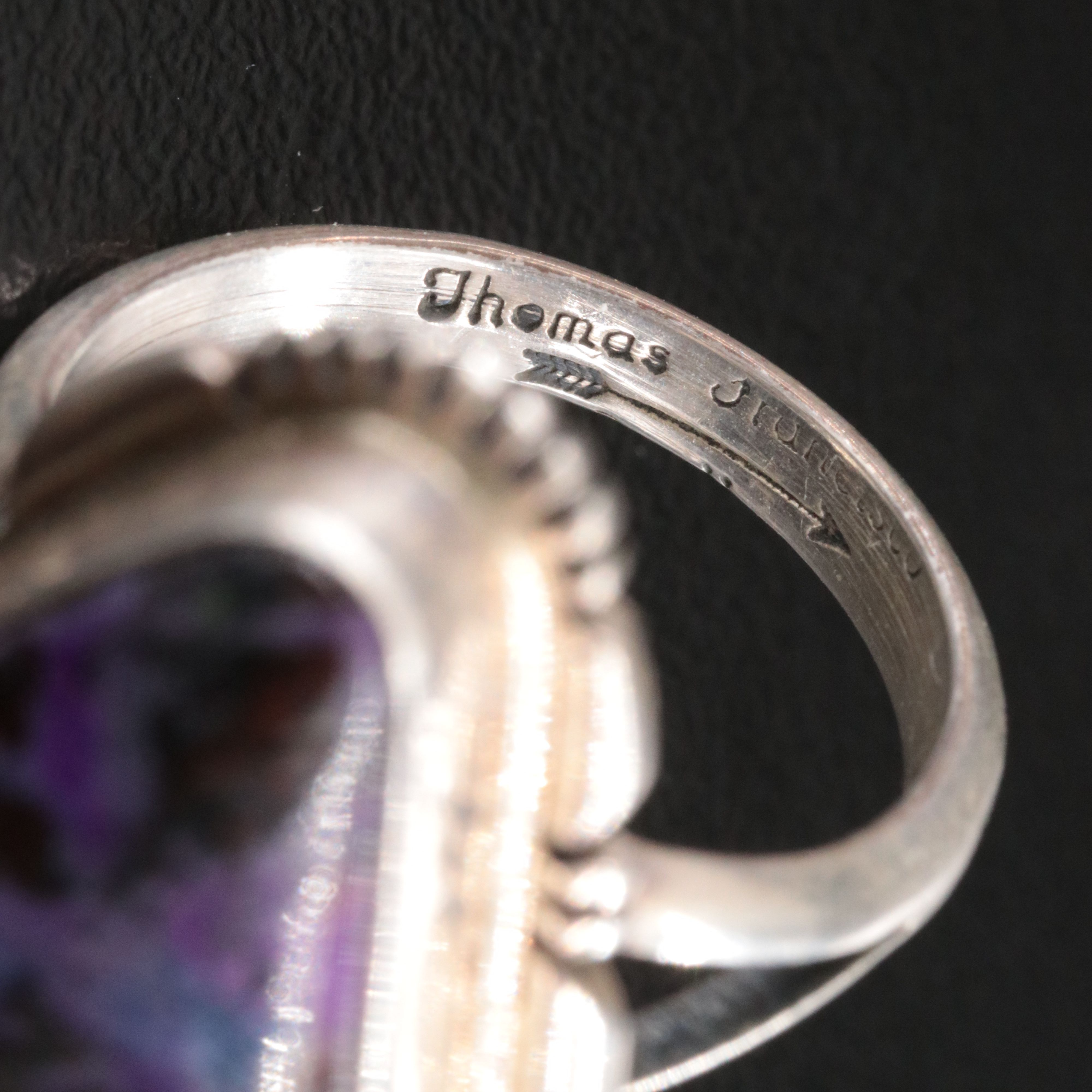 Navajo Thomas Francisco Sterling Charoite Ring