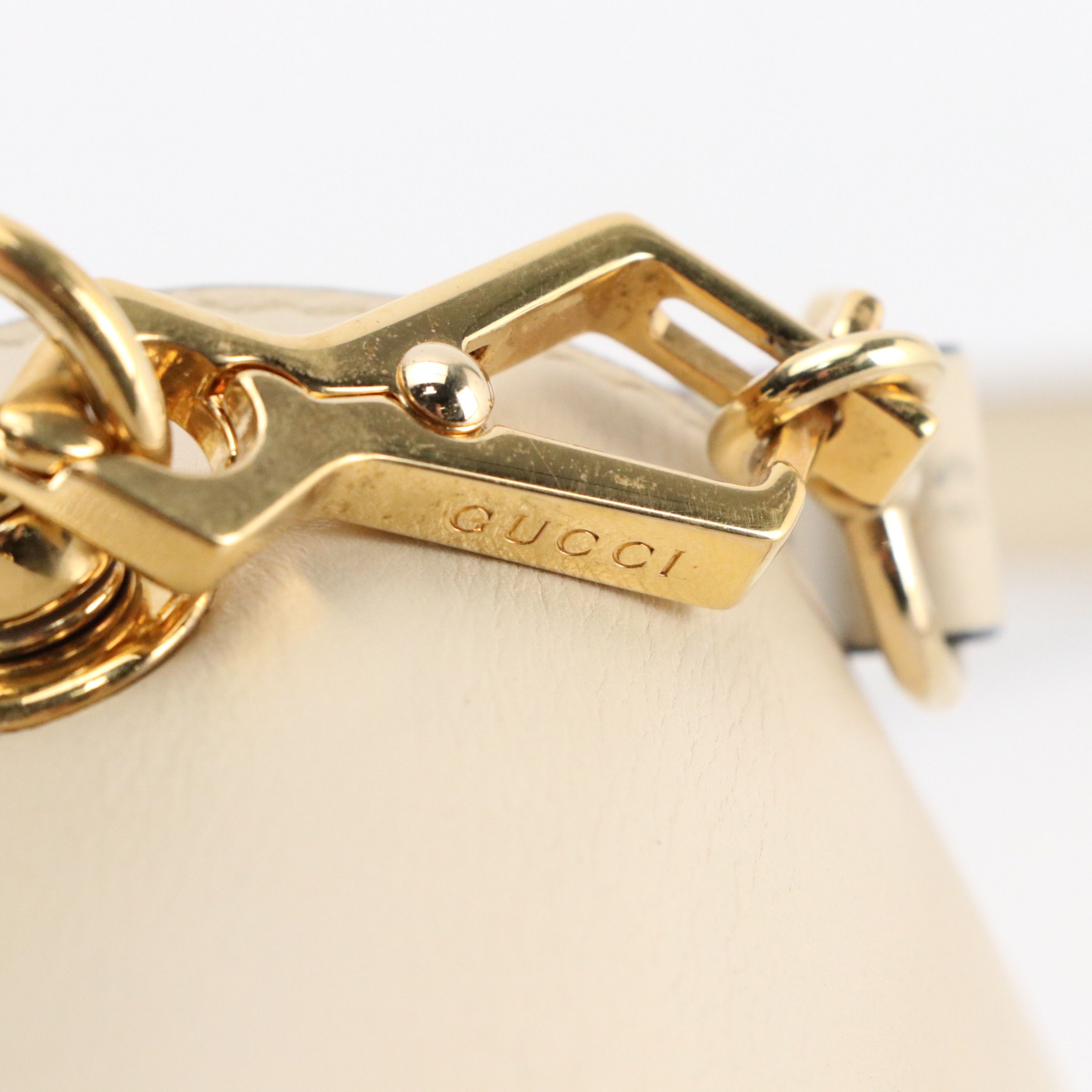 Gucci Blondie Turnlock Closure Top Handle Two-Way Bag in White Calfskin Leather