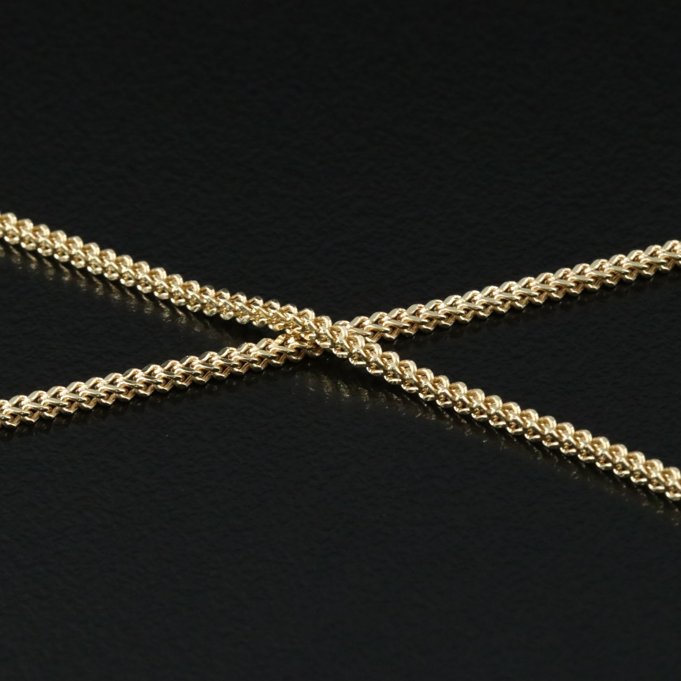 14K Oval Chased Locket on 10K Chain Necklace