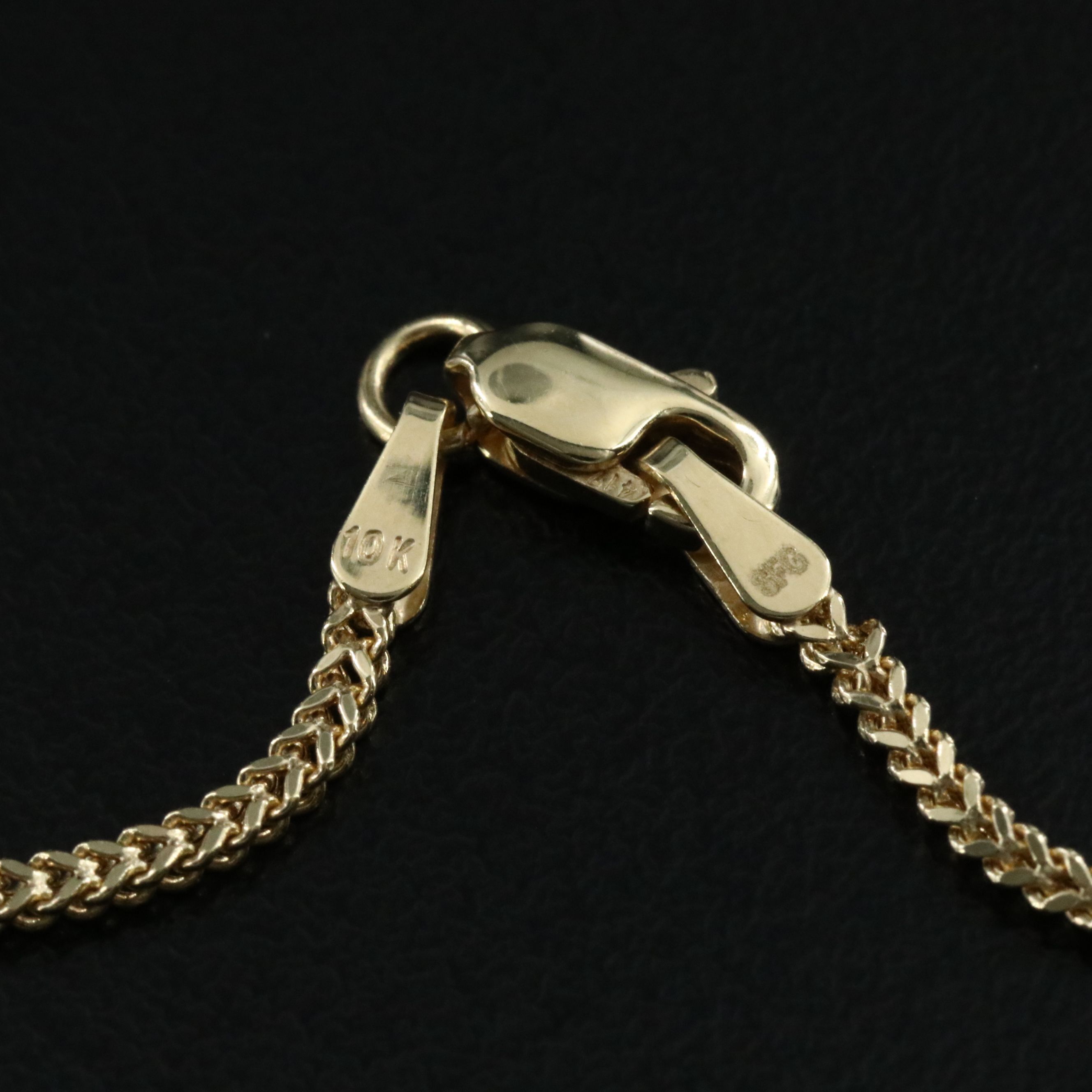 14K Oval Chased Locket on 10K Chain Necklace