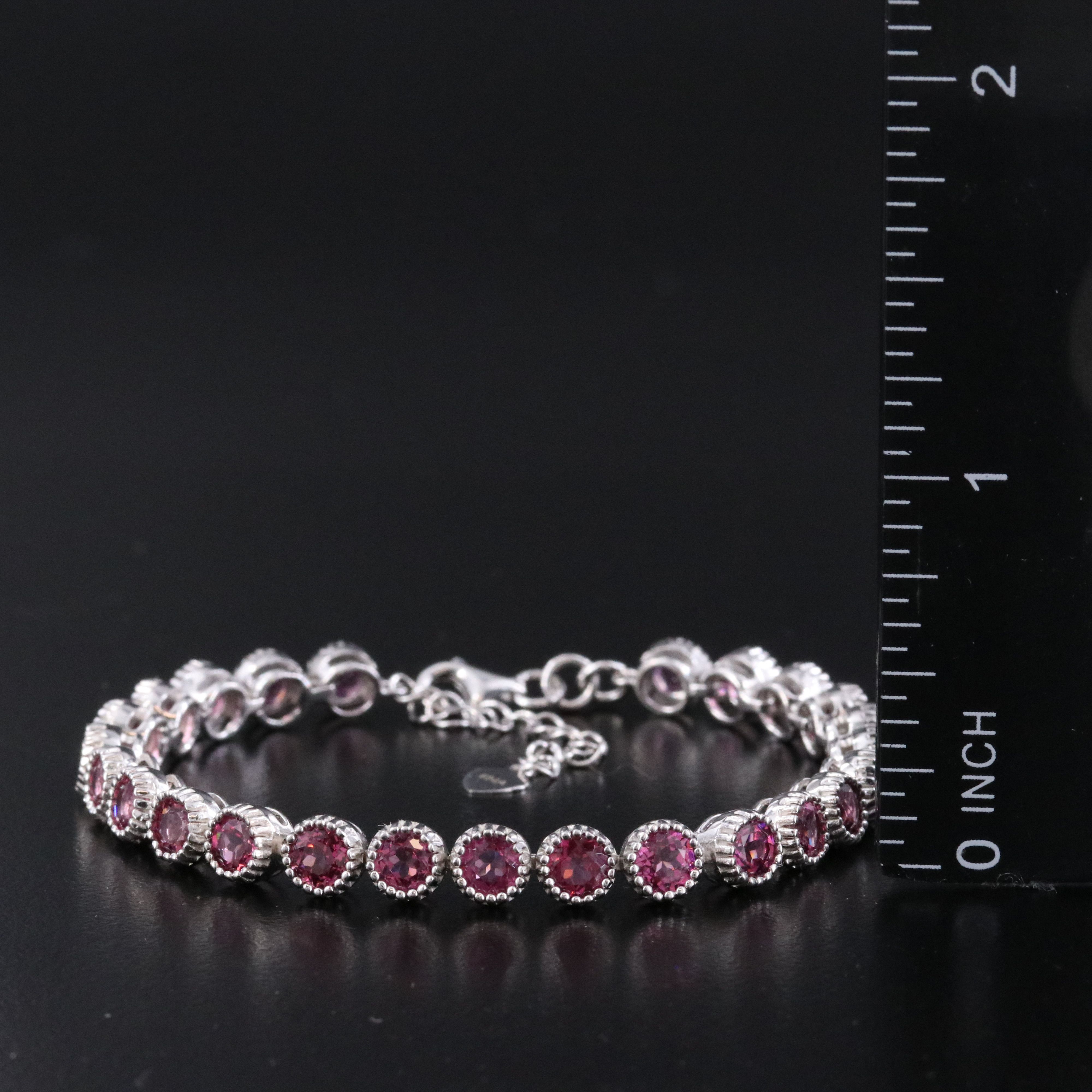 Sterling and CZ Gemstone Bracelet